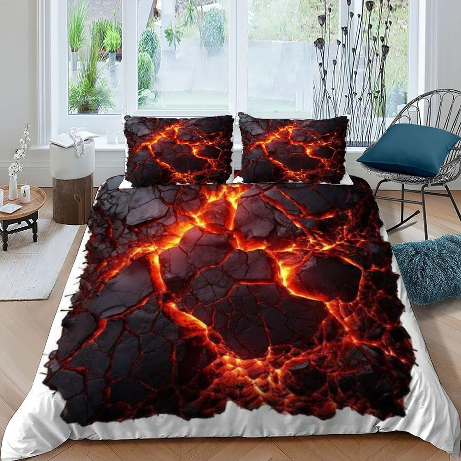 Parure de lit microfibre de qualité supérieure parure 3 pièces king 220x240 lava