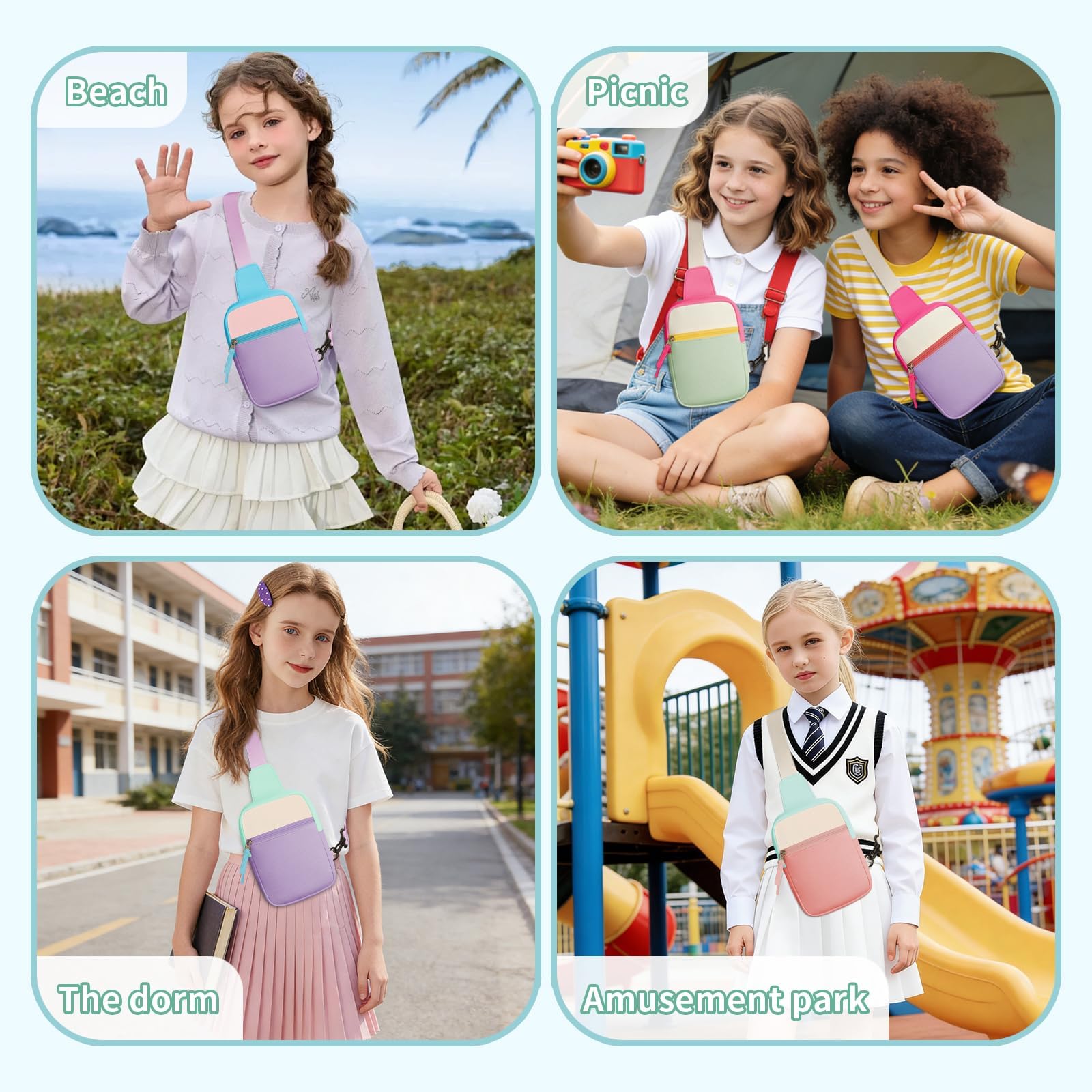 Birthday Kindergarten Graduation Gifts 8 9 10 11 12 Year Old Teens Girls Her, Fanny Pack Crossbody Bag Sling Belt Bags Purse, Communion Preppy Teen Girl Gift Trendy Stuff Travel Essentials