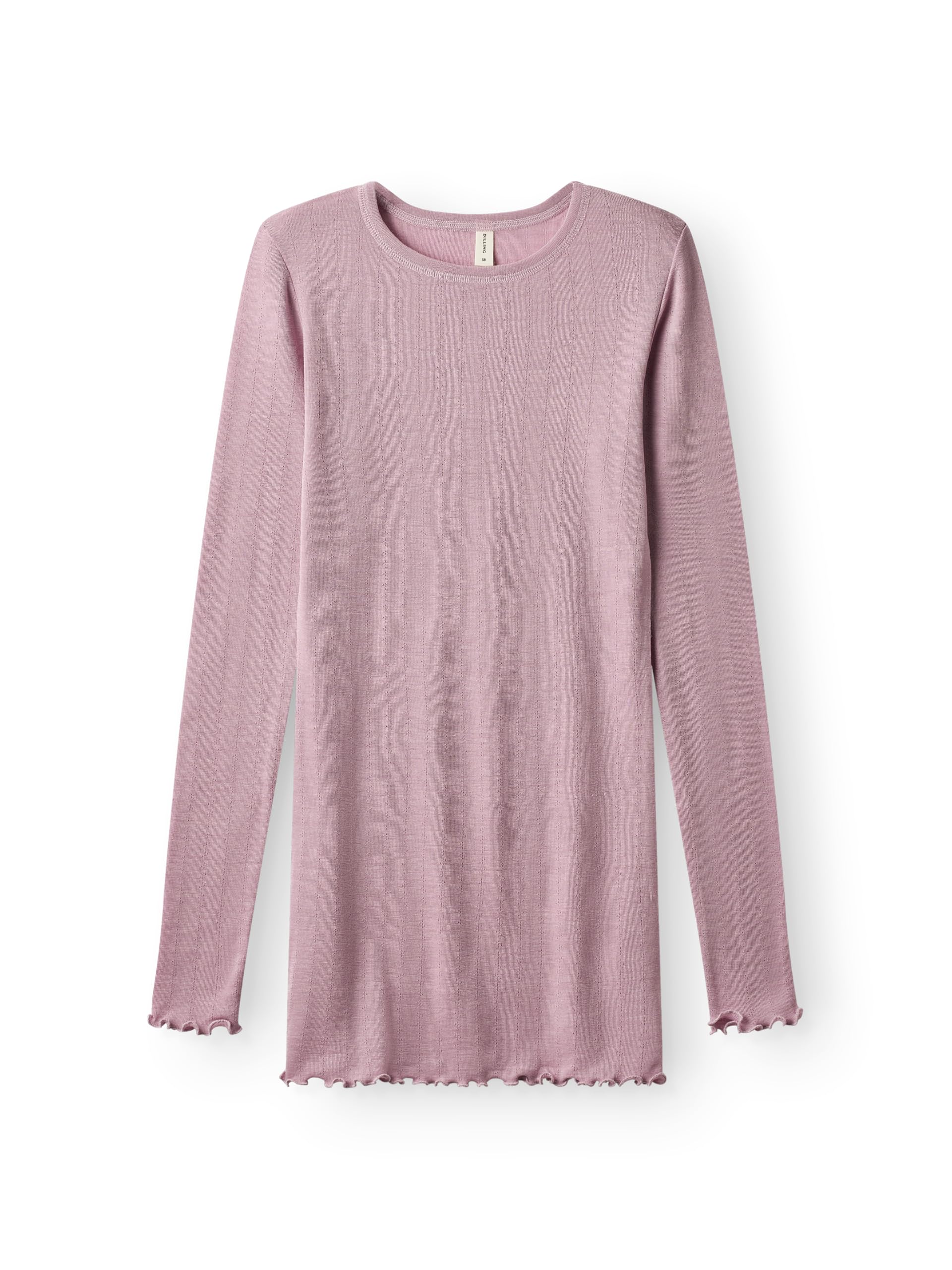 Dilling Damen Merinowolle Seide Langarmshirt Pointelle Baselayer leicht atmungsaktiv temperaturregulierend