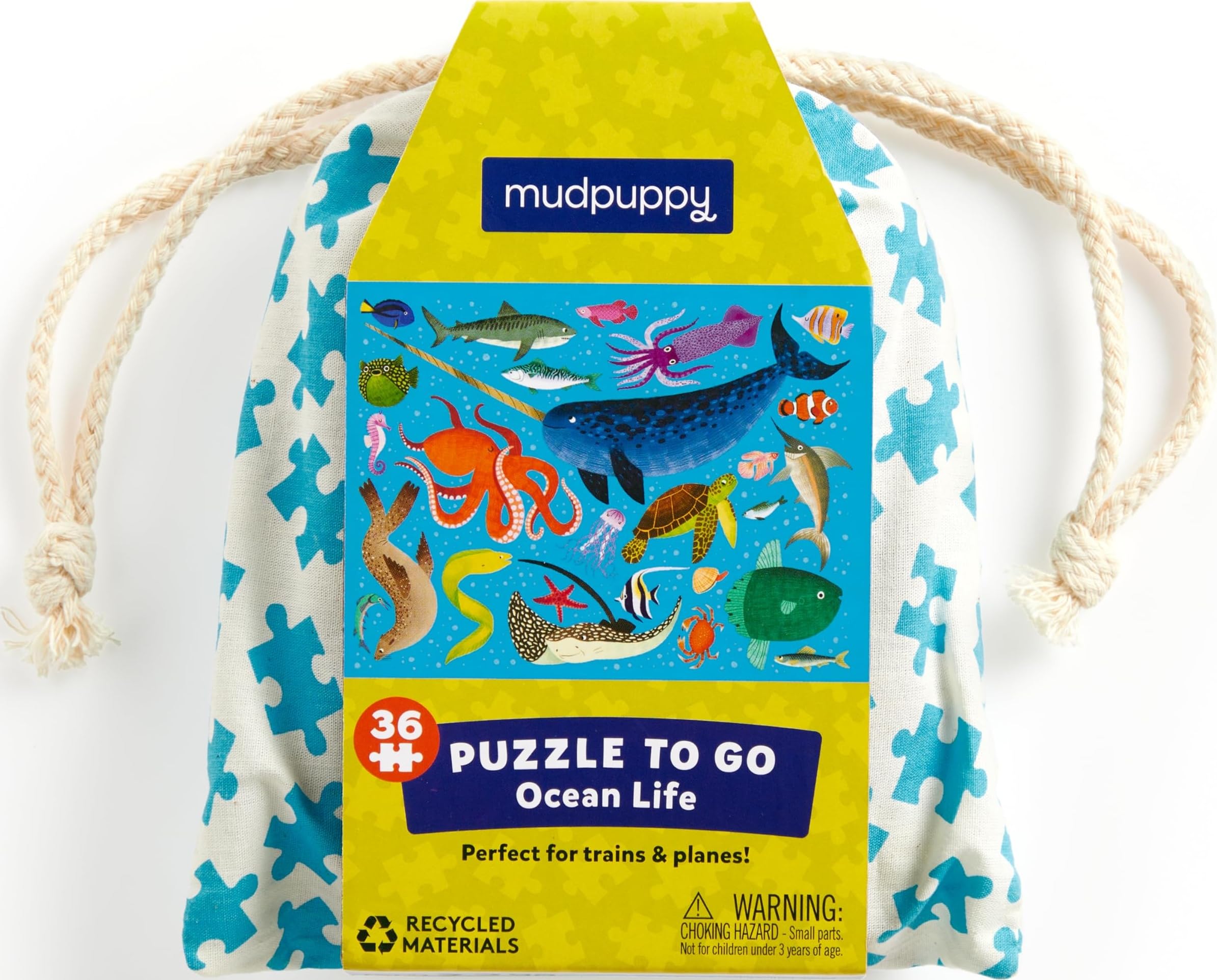 Amazon.com: Mudpuppy - Ocean Life 36 Piece Puzzle to Go for Kids