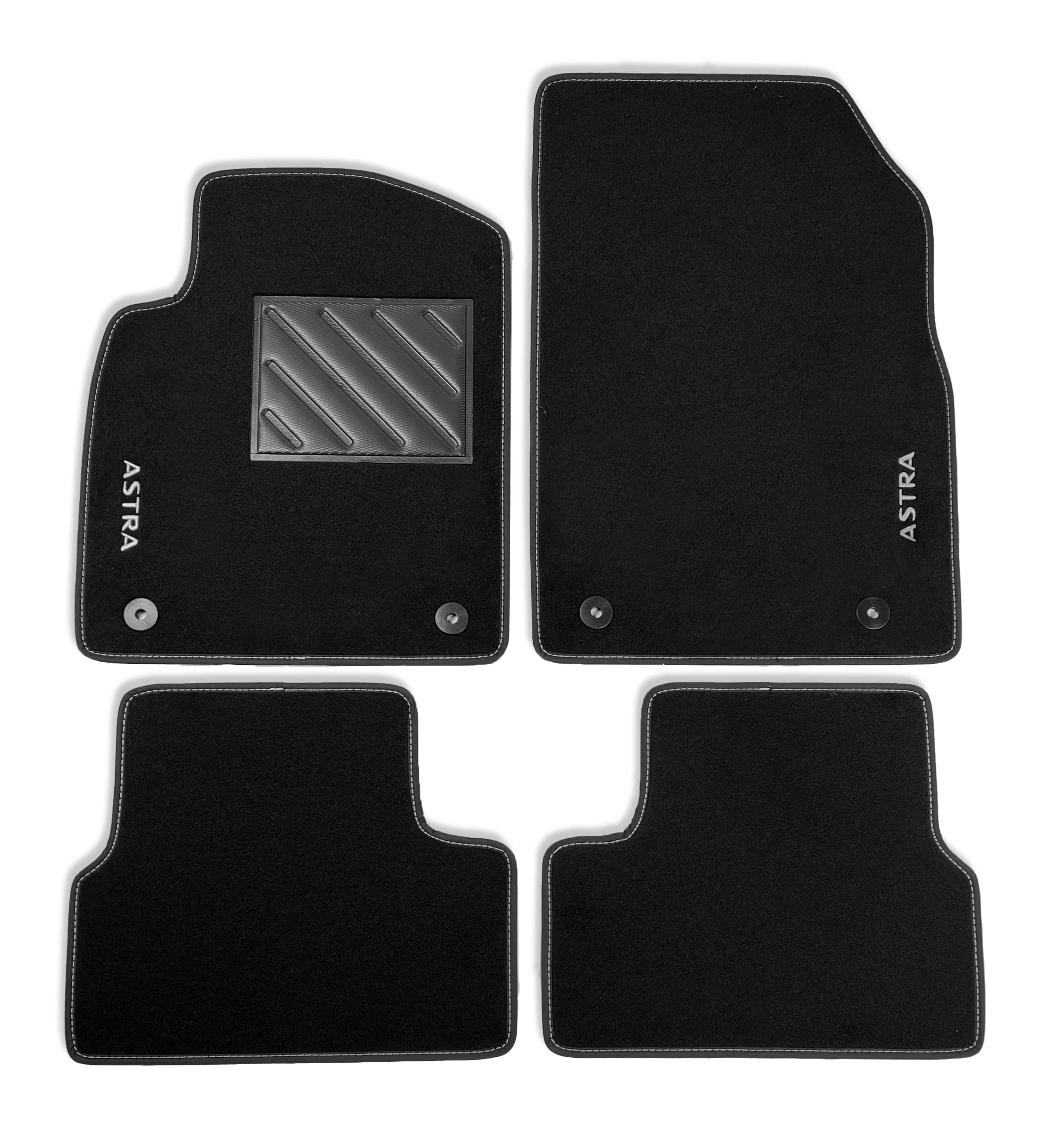 Tappetini compatibili per Astra J dal 2010 al 2015 con clip, 2 logo e battitacco