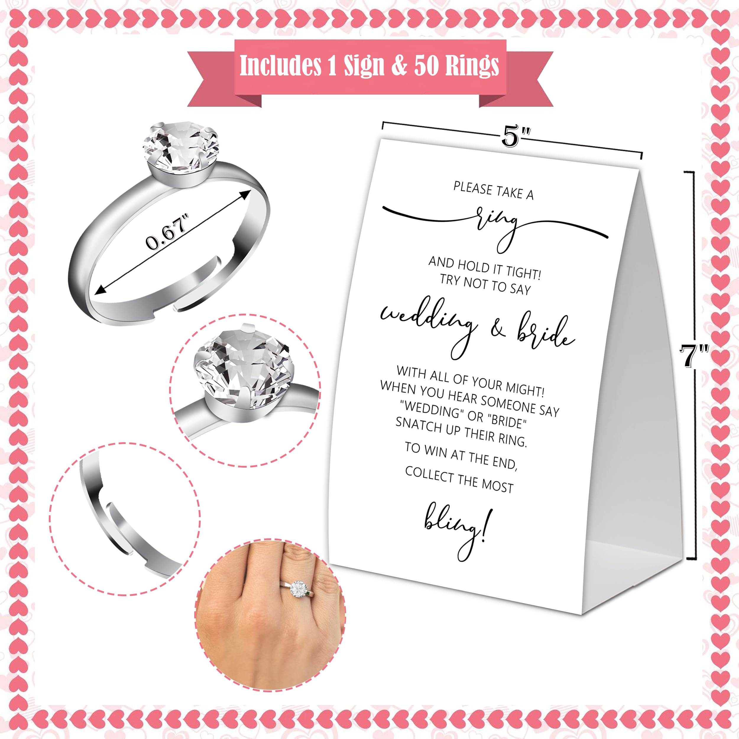 Carte Gioco Per Addio Al Nubilato A Forma Di Anello – Set Da 50 Pezzi, Stile Mad Libs, In Cartoncino Kraft, Ideale Per Feste Di Addio Al Nubilato - 11