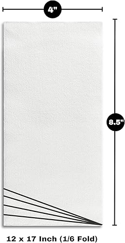 Miniatura 3 de Paquete de 100 toallas de mano de papel para invitados con sensación de lino, toallas de papel desechables súper absorbentes para baño, fiesta