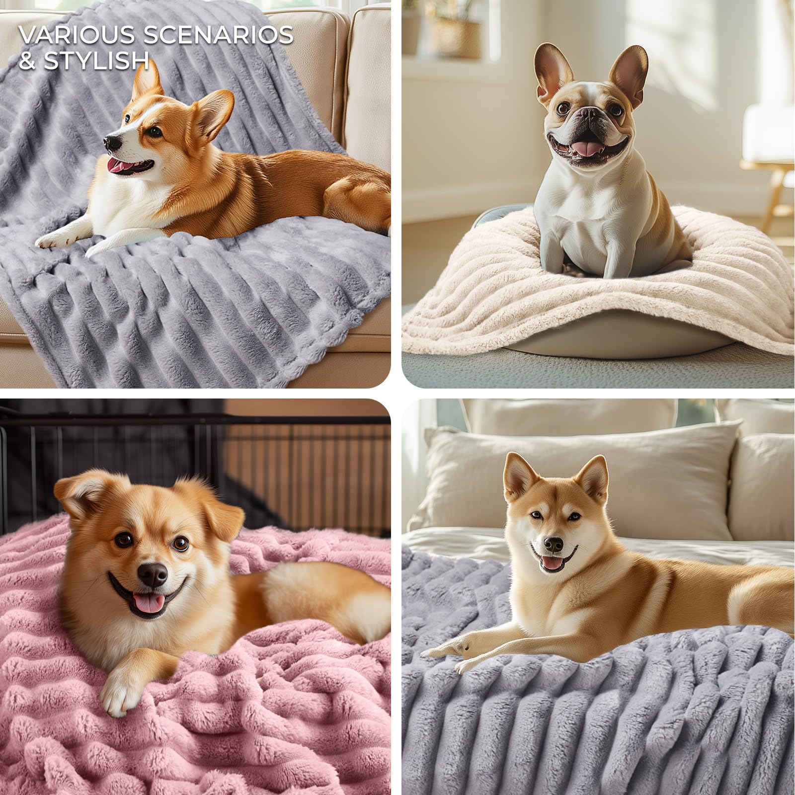 luciphia Waterdichte hondendeken, wasbaar, kattendeken voor katten, honden, puppy, knuffeldeken, zacht, wollig, sherpa fleece, huisdierdeken ter bescherming van bed, bank, marineblauw, 71 x 102 cm