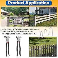 Vista 6 de Glarks 200 grapas galvanizadas resistentes de 0.787 in U para cercado tejido y malla de alambre