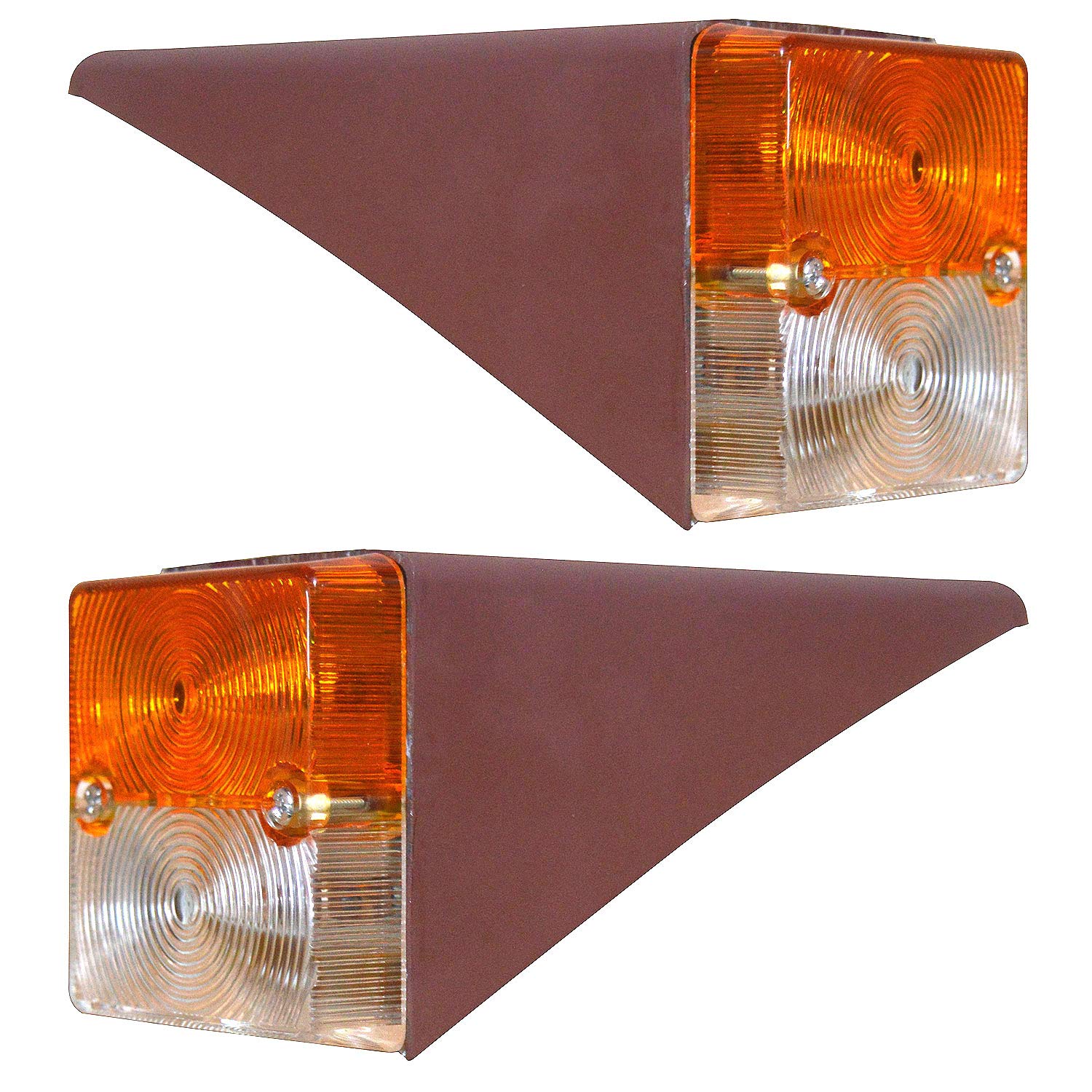 Seitenblinker & Rücklichter Set für IHC/McCormick Traktoren 323, 423, 353, 453, D323 – 4 Stück Metallgehäuse, 12V/21W, inkl. Leuchtmittel