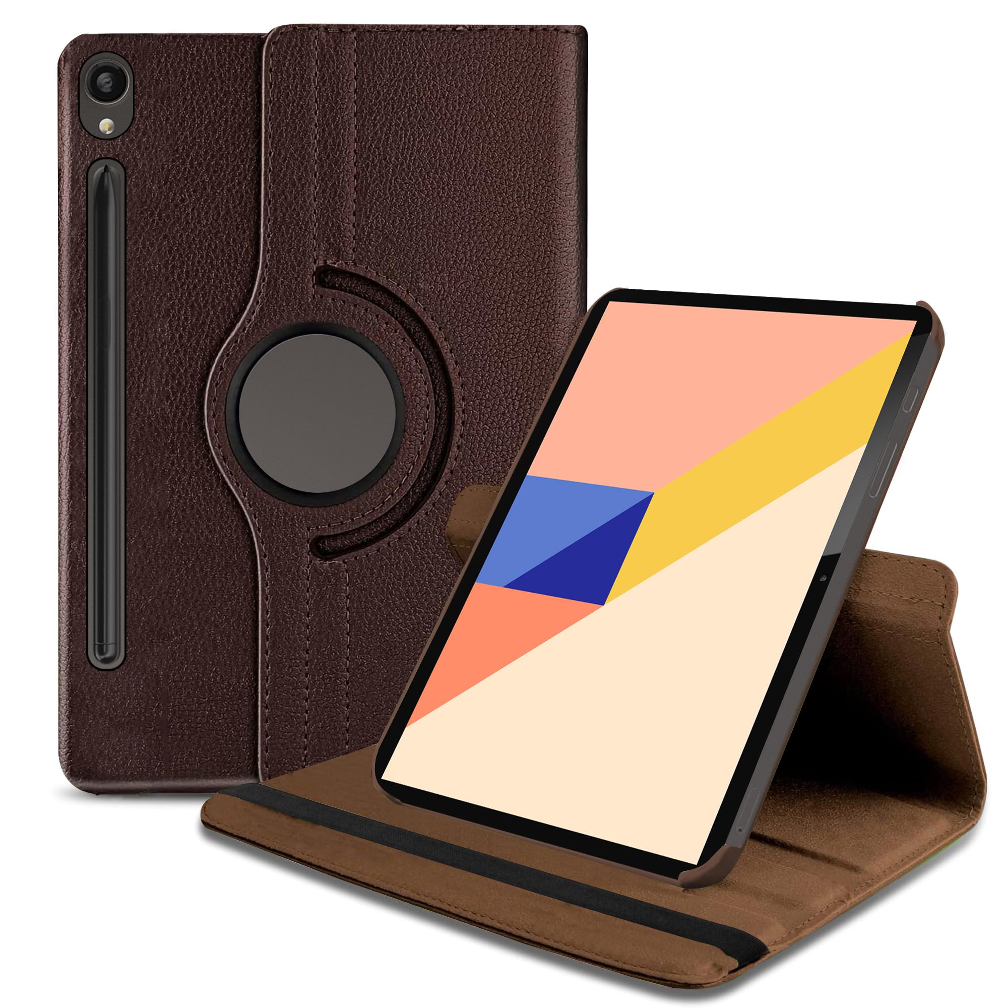 TGK Rotating Cover for Samsung Tab S9 11 inch, 360 Degree Rotating Leather Flip Case (Brown) (B0CVQWVCDD) Amazon Price History, Amazon Price Tracker