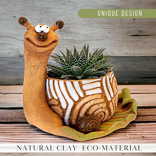 Miniatura 3 de Maceta de cerámica para decoración del hogar, 7.9 x 7.9 x 6.5 pulgadas, maceta para suculentas