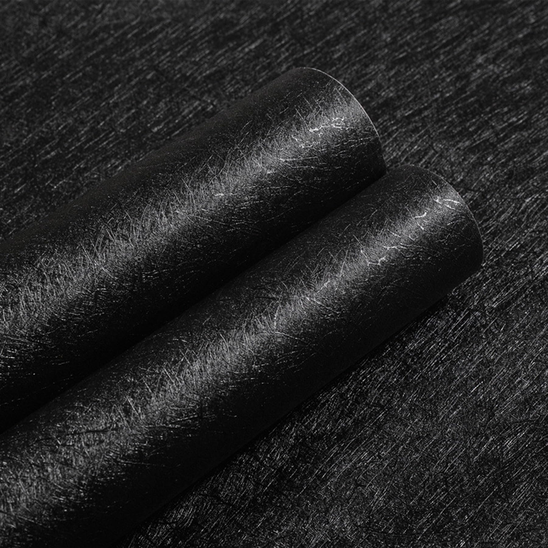Folia winylowa samoprzylepna wodoodporna, usuwalna okleina typu odklej i przyklej do mebli, ścian i wykładzin, uniwersalny vinyl wrap do dekoracji, mocne klejen, Black, 60cmx10m