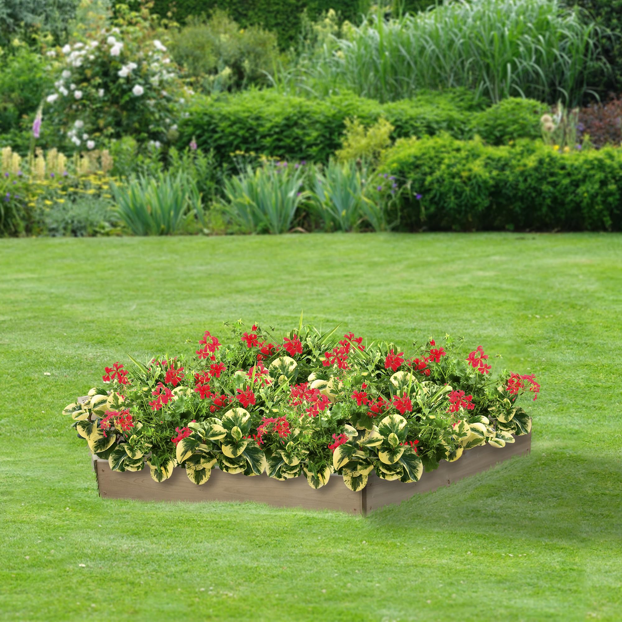 Greena Hexagonal Timber Raised Garden Planters For Outdoor Plants Vegetables Herbs Flowers Renewable Scandinavian Pine Pressure Treated For Long Product Life Made in the UK (90(L) cm x 15(H) cm)