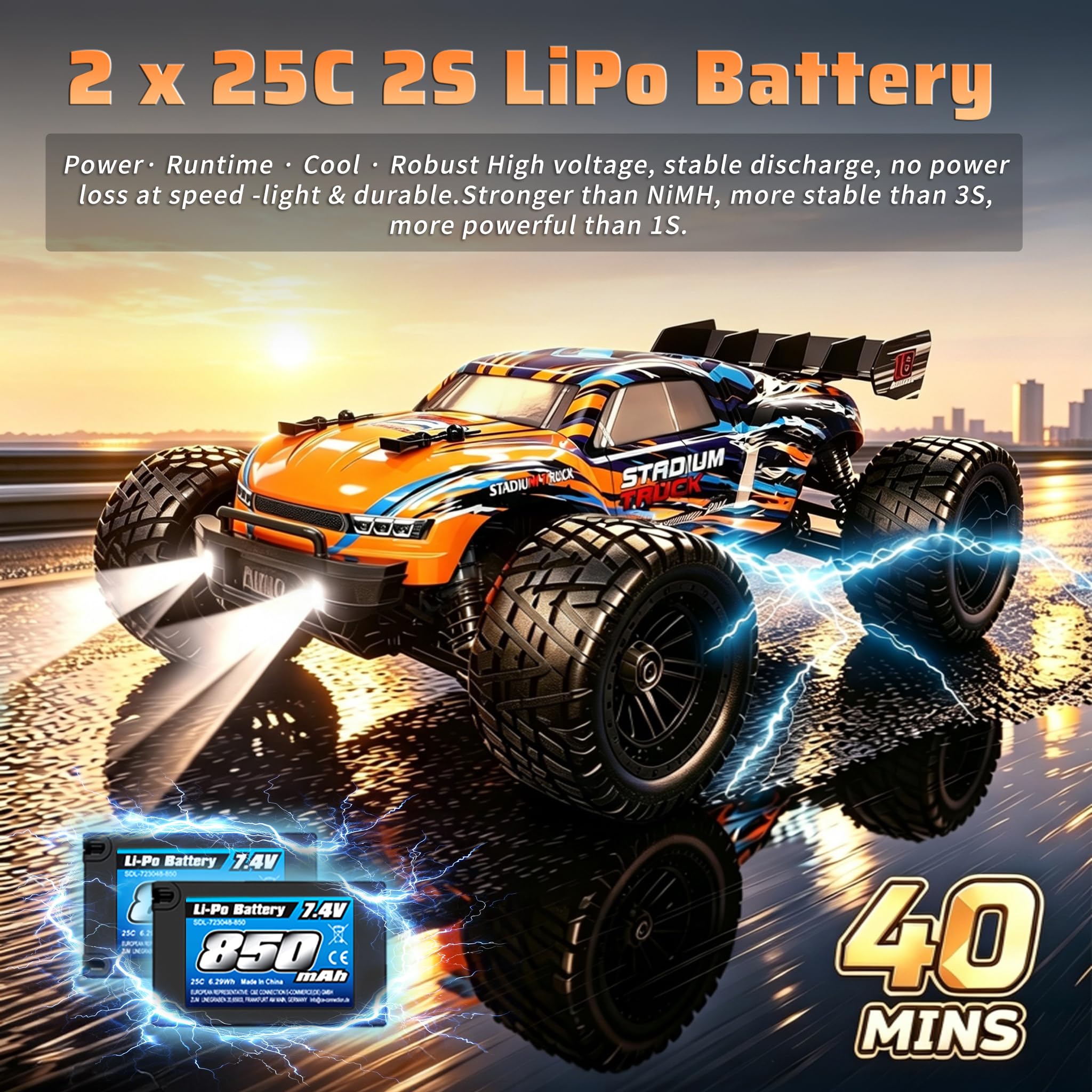 HAIBOXING Voiture Télécommandée 1/18 4WD Voiture RC Monster Truck