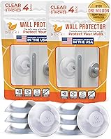 Vista 12 de Ducki Protector de parachoques de pared para puerta, protector de parada autoadhesivo que evita daños y ruido para el mango de la perilla