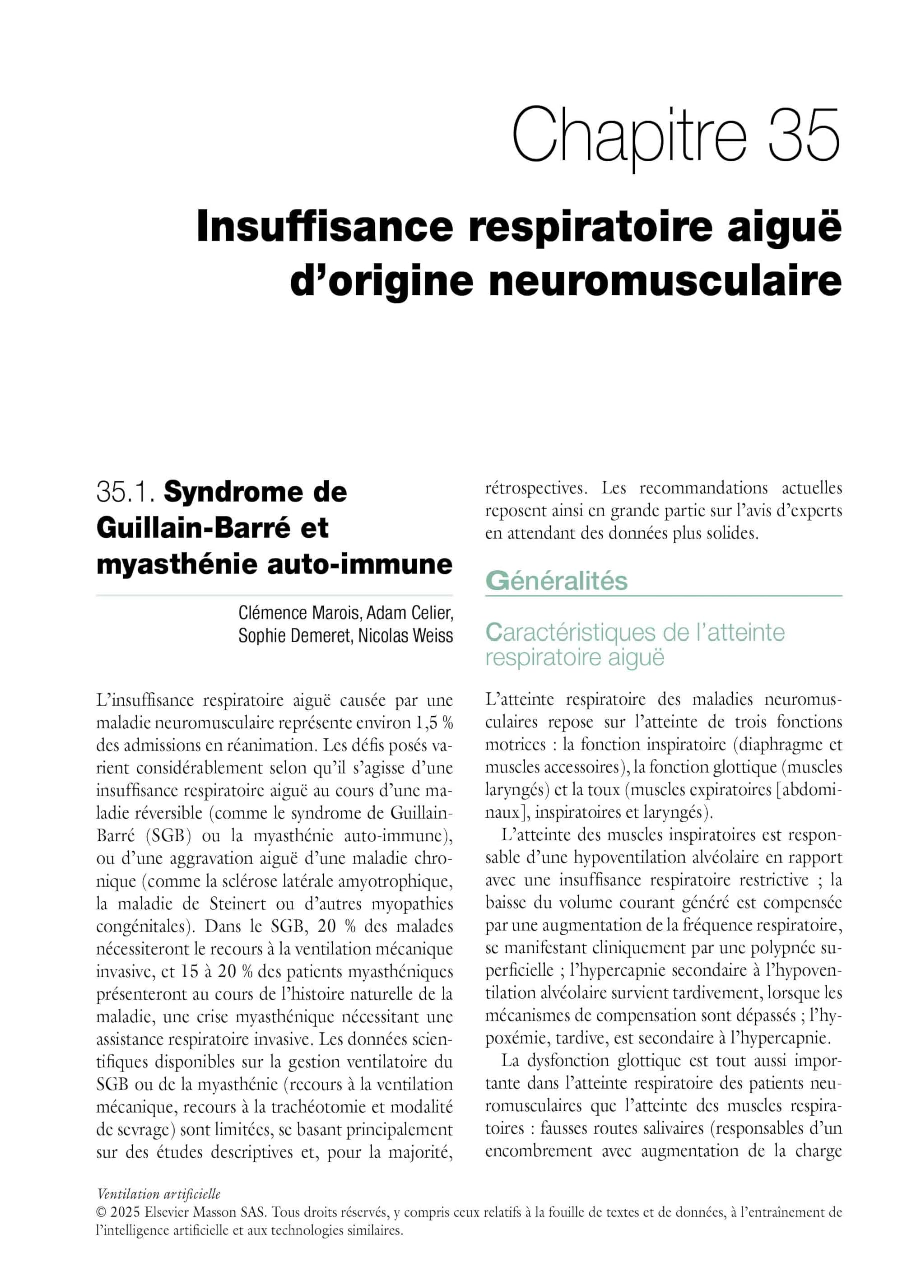 Ventilation artificielle: De la physiologie à la pratique