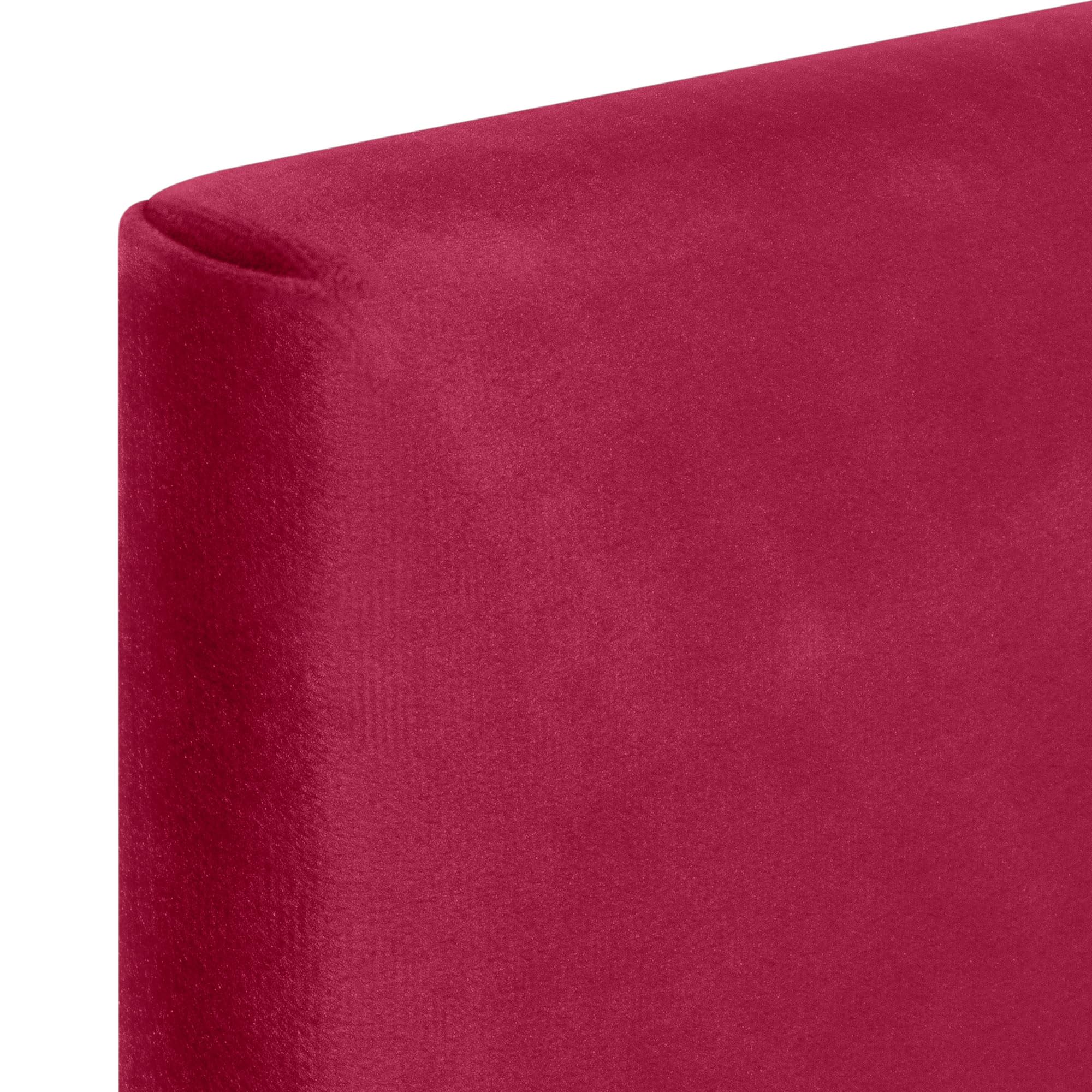 DHOME Testiera in Velluto Liscio di Alta Gamma Moderna Testiera Imbottita Letto di Lusso Camera da Letto Imbottita (Rosso, 150cm)