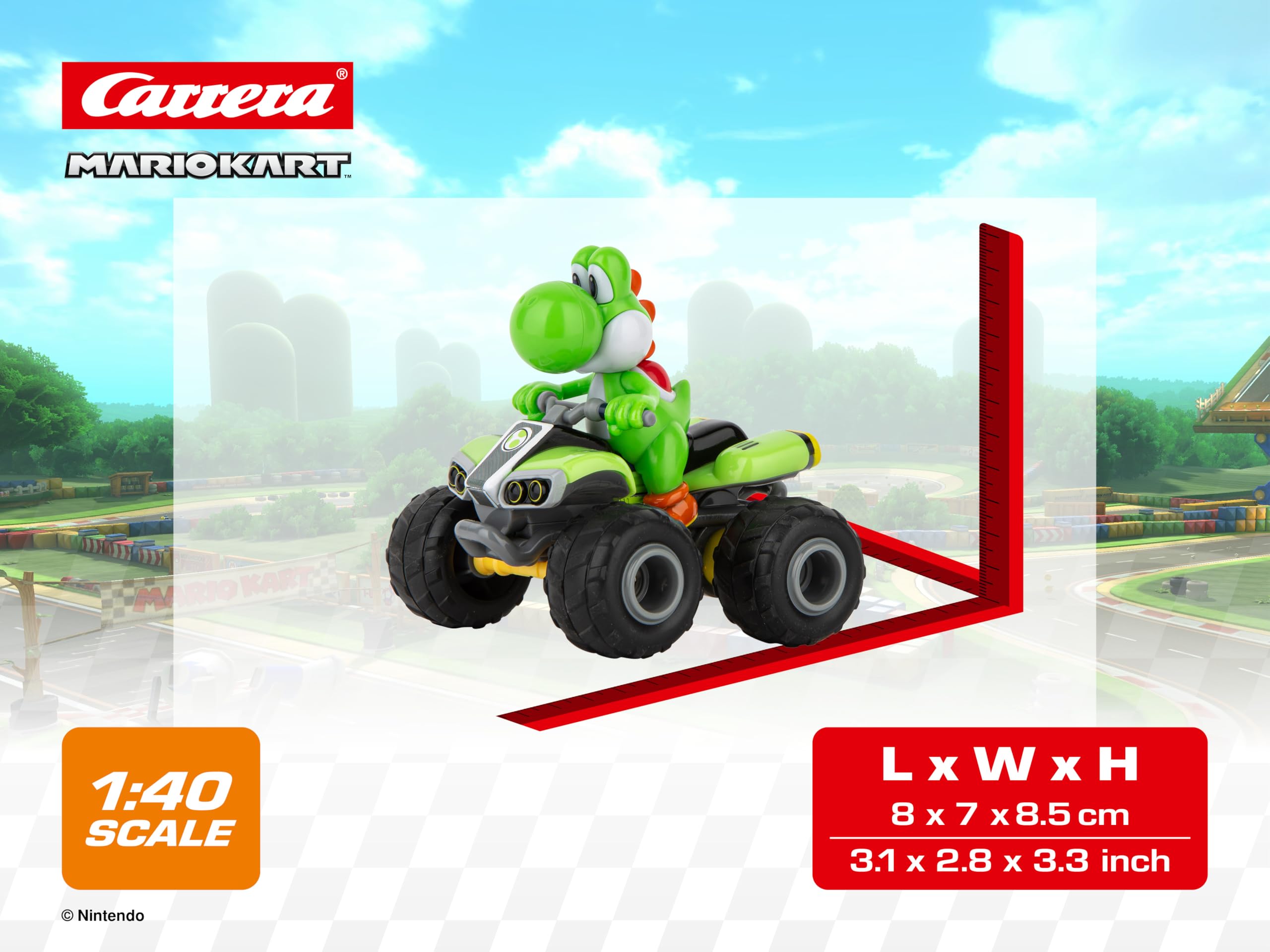 Carrera RC Mario Kart™ Bumble V, Mario op afstand bestuurde auto | Turbo-paddenstoel
