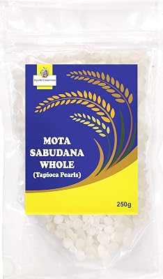 Jioo Organics Mota Sabudana Whole [Tapioca Pearls, Sago] 250 gm