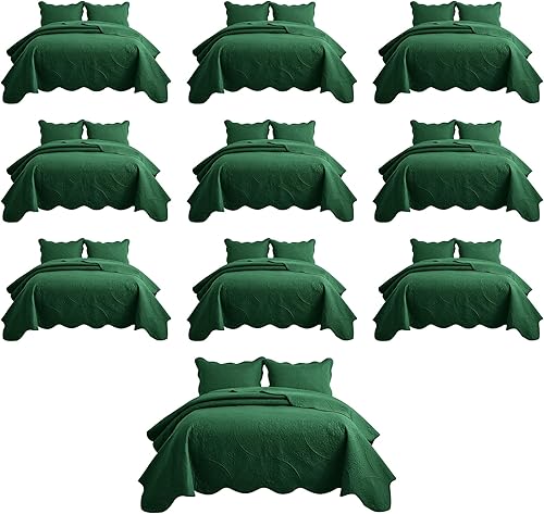 Vista 49 de IR Imperial Rooms Juego de ropa de cama Twin Quilt (68" x 86") – Paquete a granel de 10 al por mayor para hoteles, dormitorios de invitados y Beige