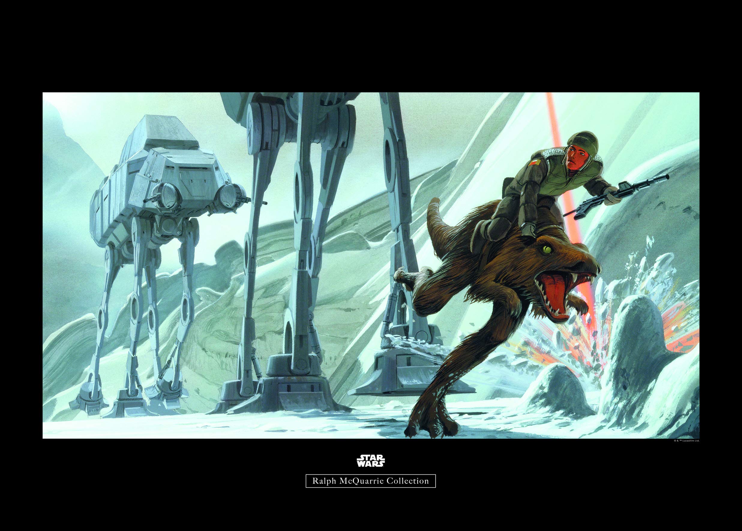 Komar Wandbild Star Wars Classic 'Hoth Battle Ground' – Kunstdruck 70x50 Cm, Ohne Rahmen, Made In Germany