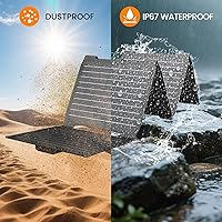 Vista 2 de FlexSolar Cargador de Panel Solar Portátil de 40W - Carga Rápida Mejorada con USB-C PD2.0, QC3.0 y 19V DC para Estaciones de Energía, Teléfonos