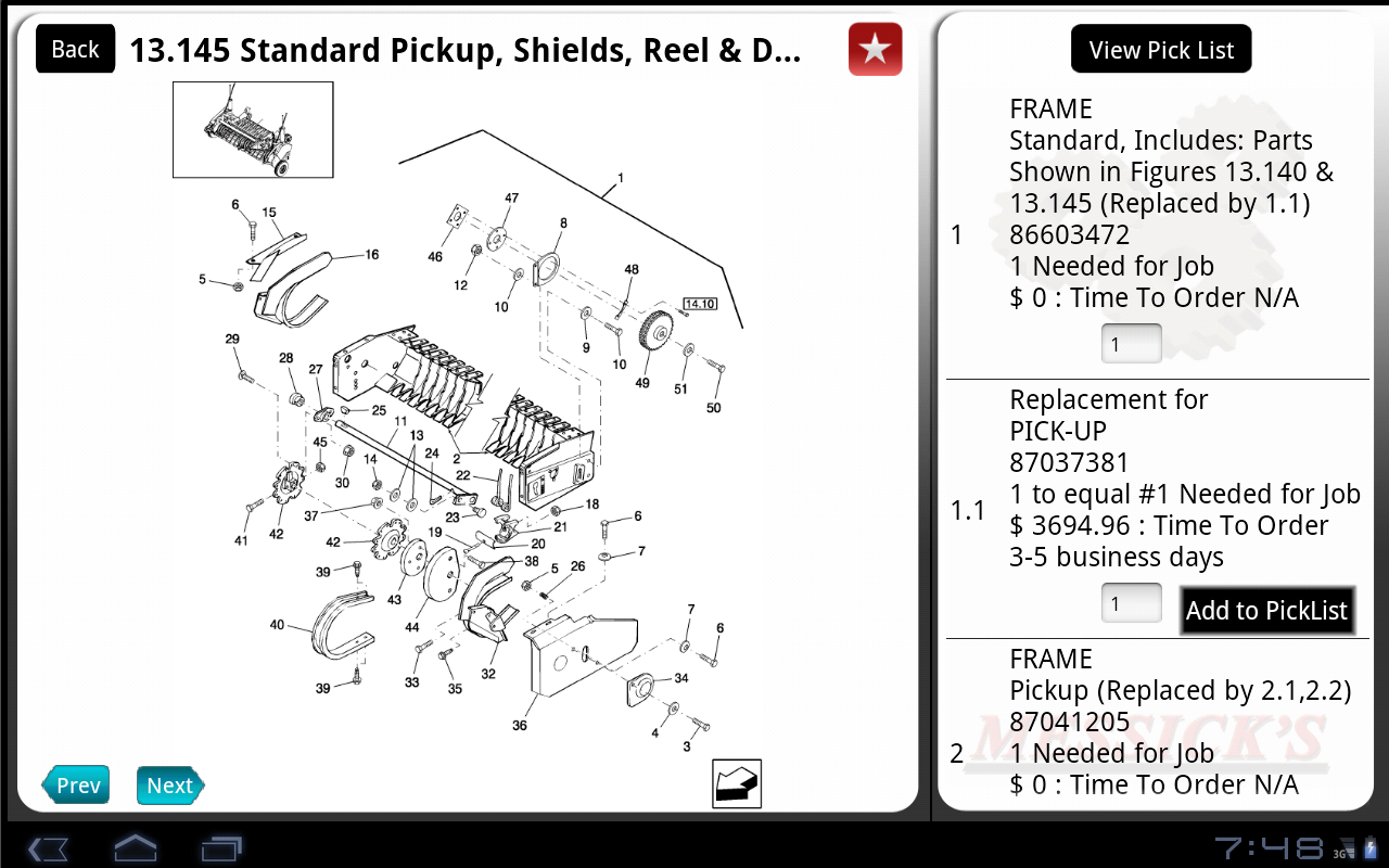 Messicks Tractor and Equipment Parts Tablet Edition App on Amazon
