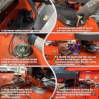 Vista 7 de 429636 197253 Lawn Mower Kevlar Deck Belt 1/2" x 101.5" for Craftsman Husqvarna AYP Ariens 532197253 592855001 21546422 21547025