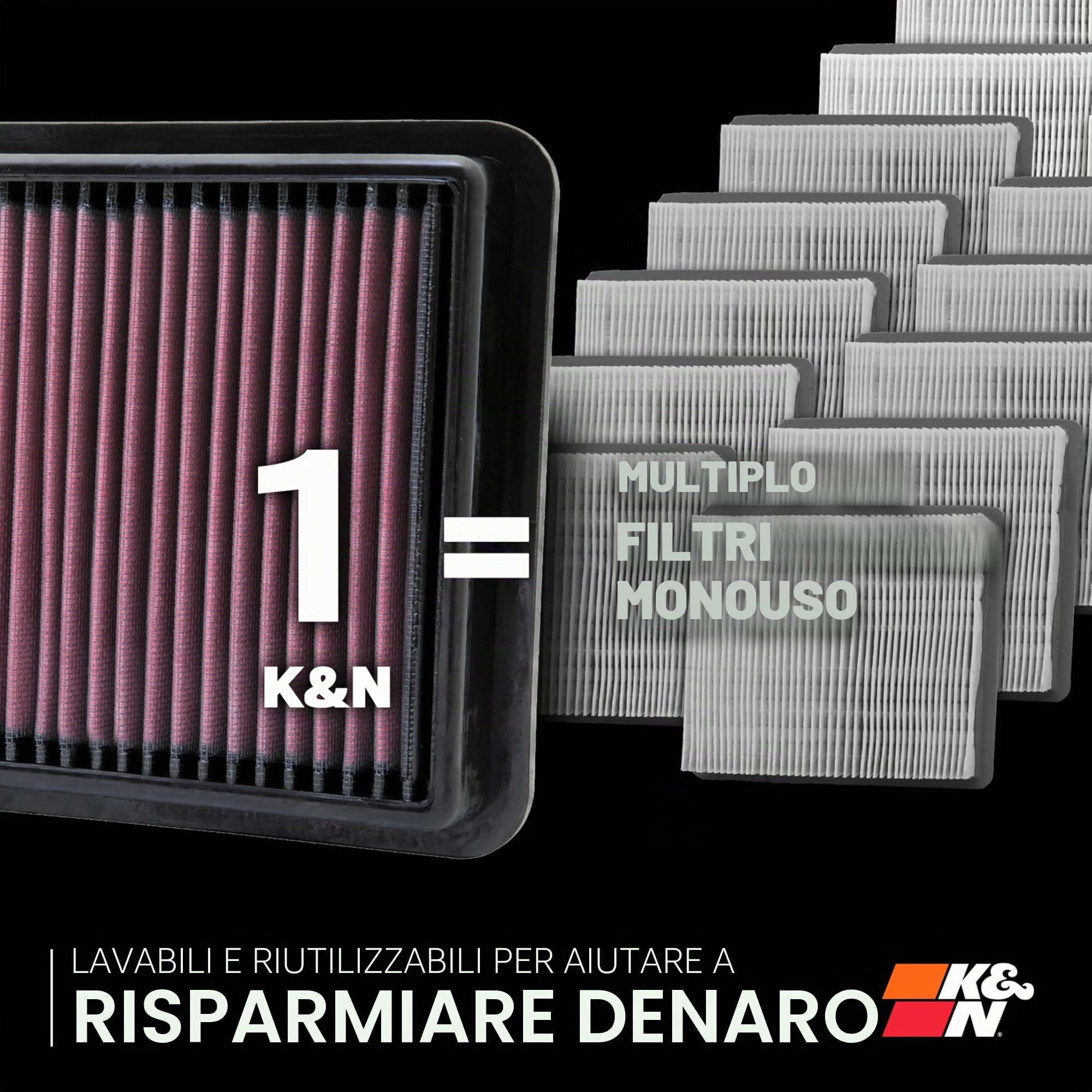 K&N 33-2865 Filtri Aria Sostitutivi, Lavabile e Riutilizzabile