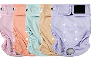 Reusable Doggie Diapers for Female Dogs with No Tail Hole