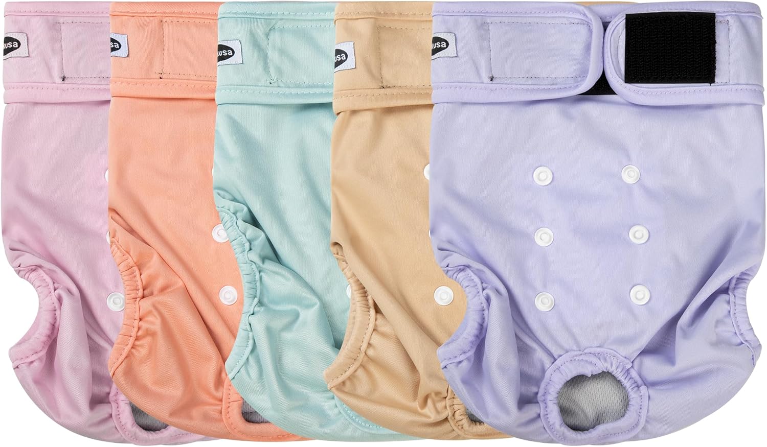 Reusable Washable Canine Diapers Feminine, Extremely Absorbent Doggie Diapers, Dimension Adjustable Pet Diapers for Canine Interval Panties(5 Pack)