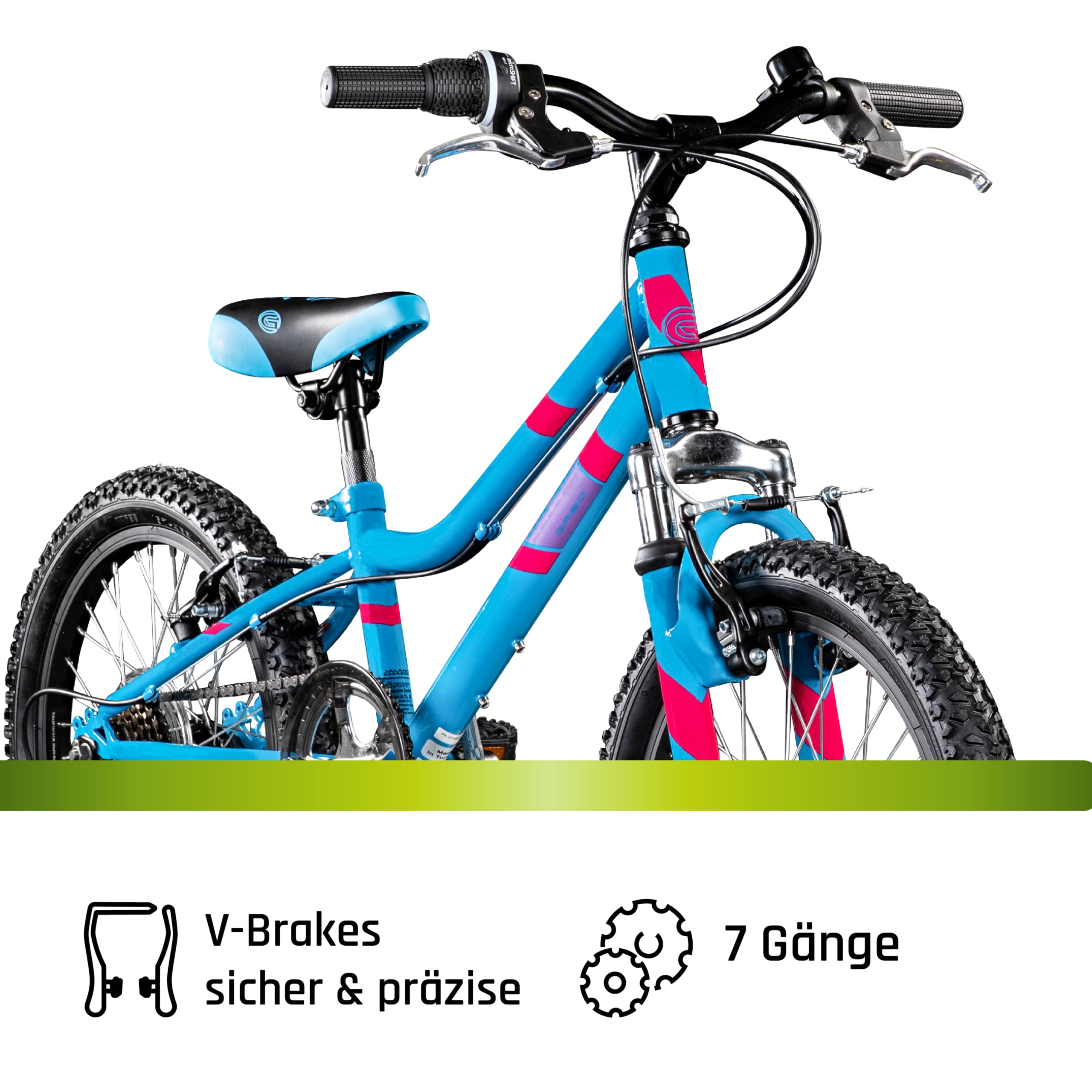 galano kinderfahrrad 20 zoll GA20 18 Mountainbike MTB Jungen Mädchen Bike Color:Biscuit Getriebe im Auto: BILD CR18P
