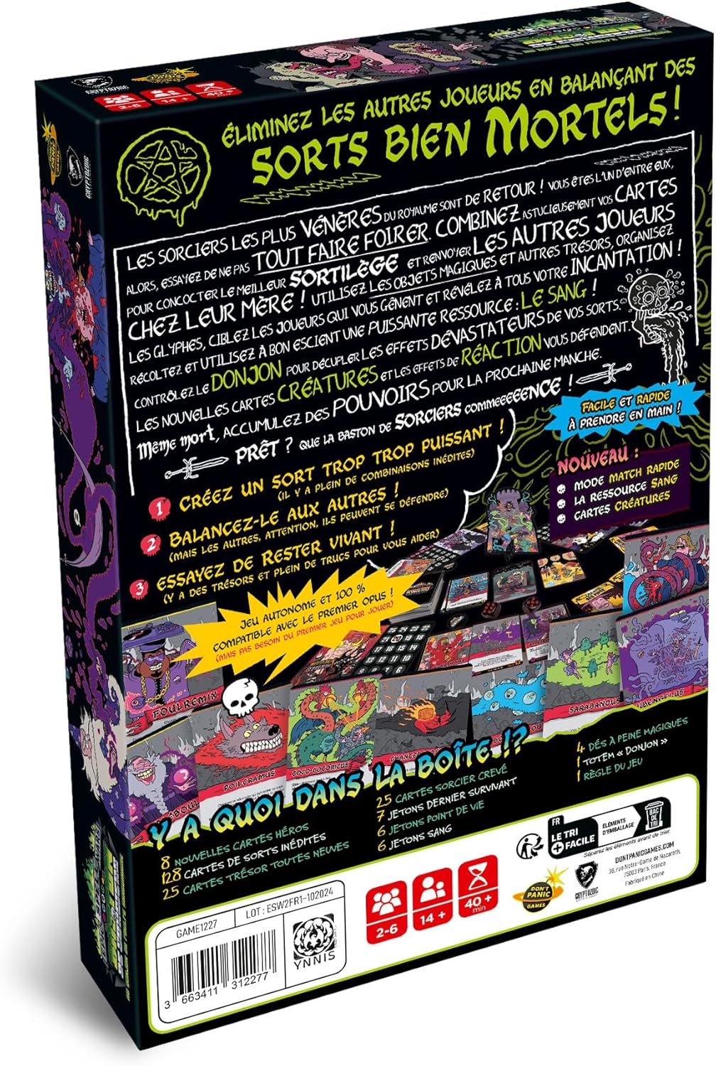 Don't Panic Games | Epic Spell Wars: Wizard Baston at the Dire Octopus Dungeon | Board Game | Ages 14+ | 2-6 Players | 40 Minutes