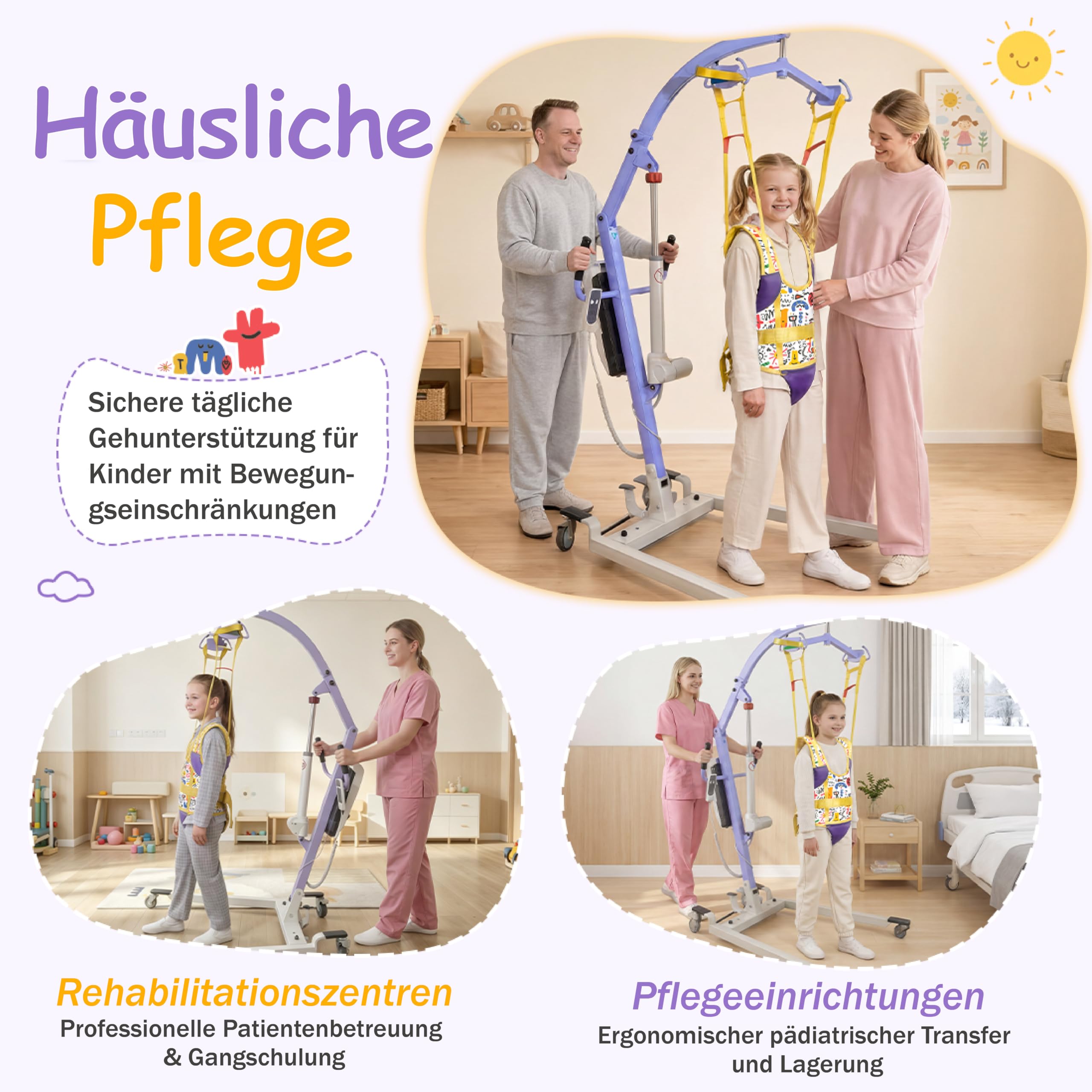 Hebe-Schlinge für Patienten, geeignet zum Gehtraining bei Kindern