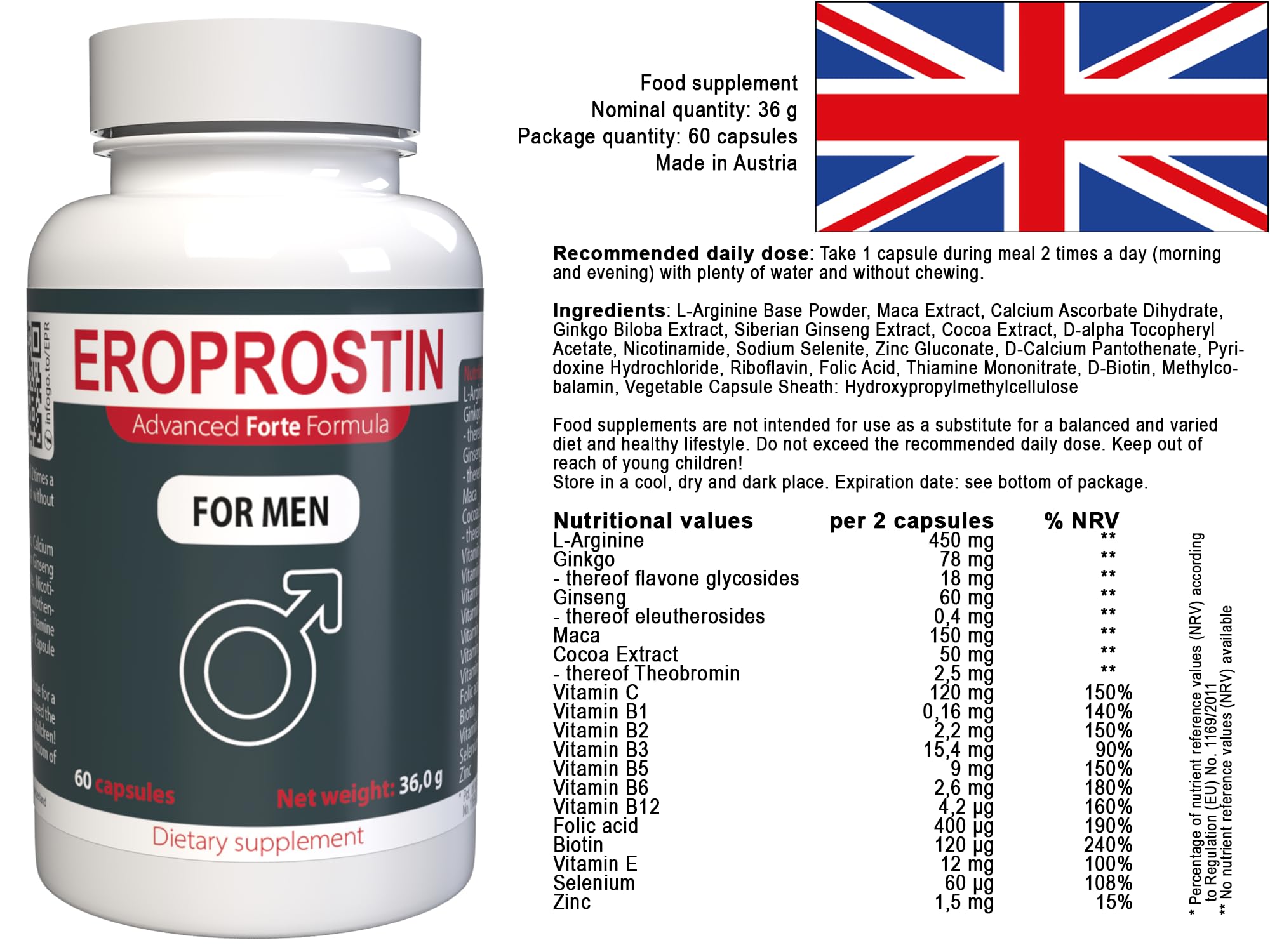 Per uomini – 180 capsule, confezione da 3