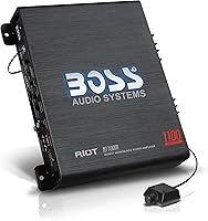 BOSS Audio R1100M Monoblock Car Amplifier 1100W Max 2-8 Ohm Stable MOSFET Class A/B Subwoofer Amp