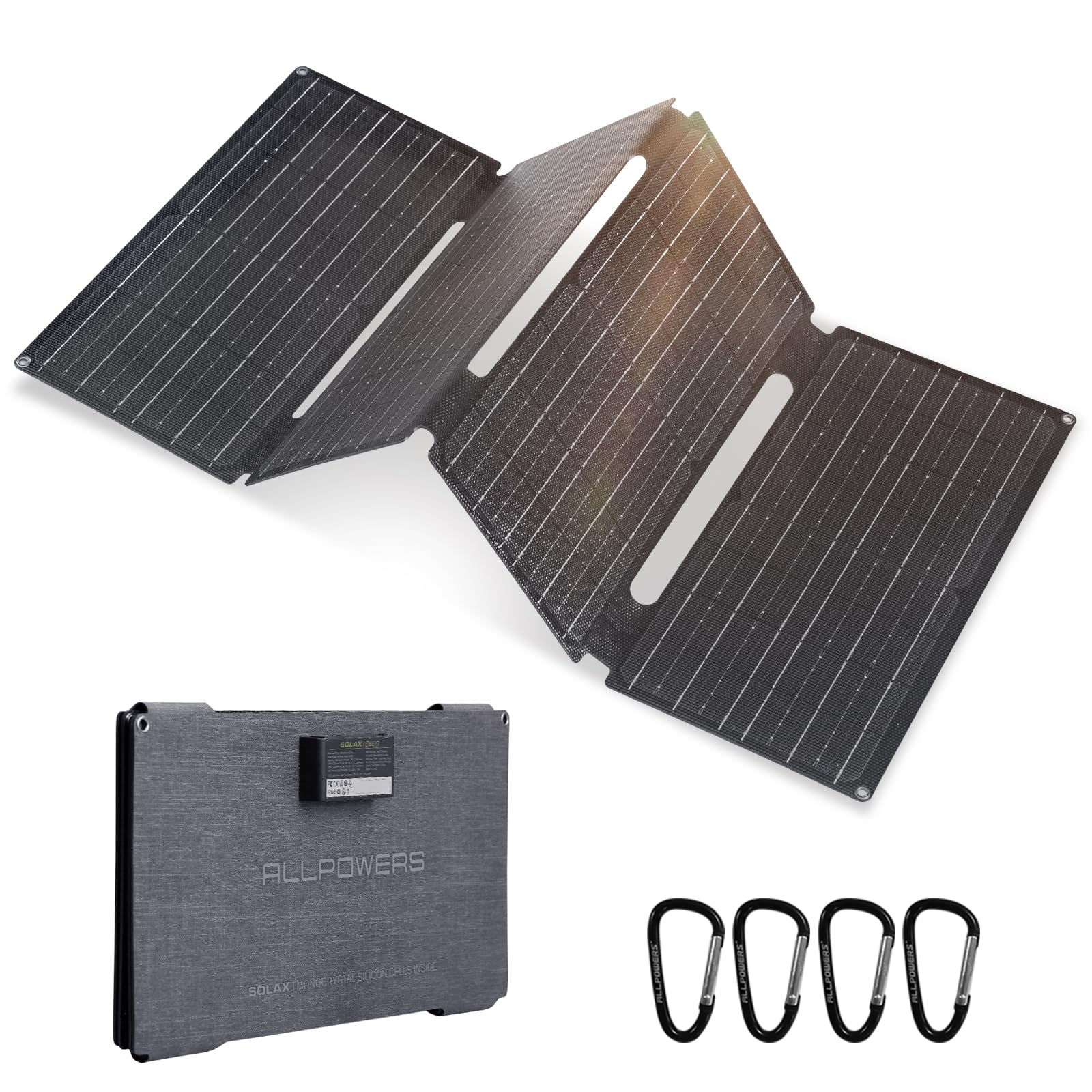 Amazon.co.jp: ALLPOWERS SE60 ソーラーパネル 60W 折りたたみ式