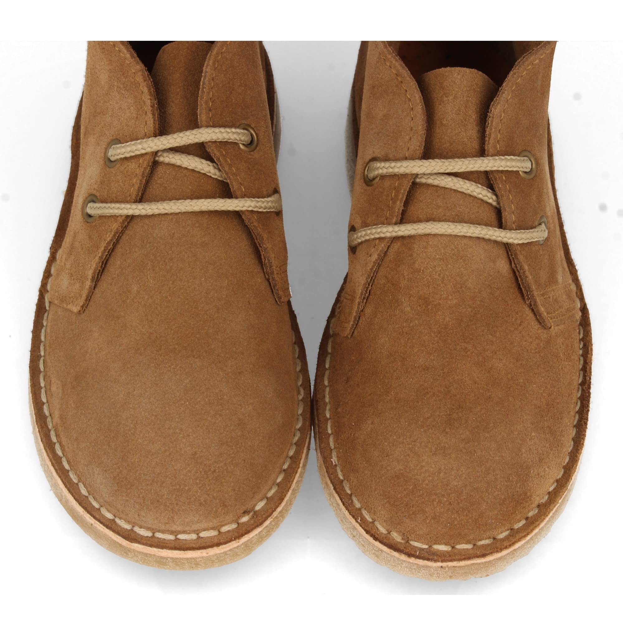 Botas Desierto Safari Piel Serraje Suela Crepe Antideslizante Cordones