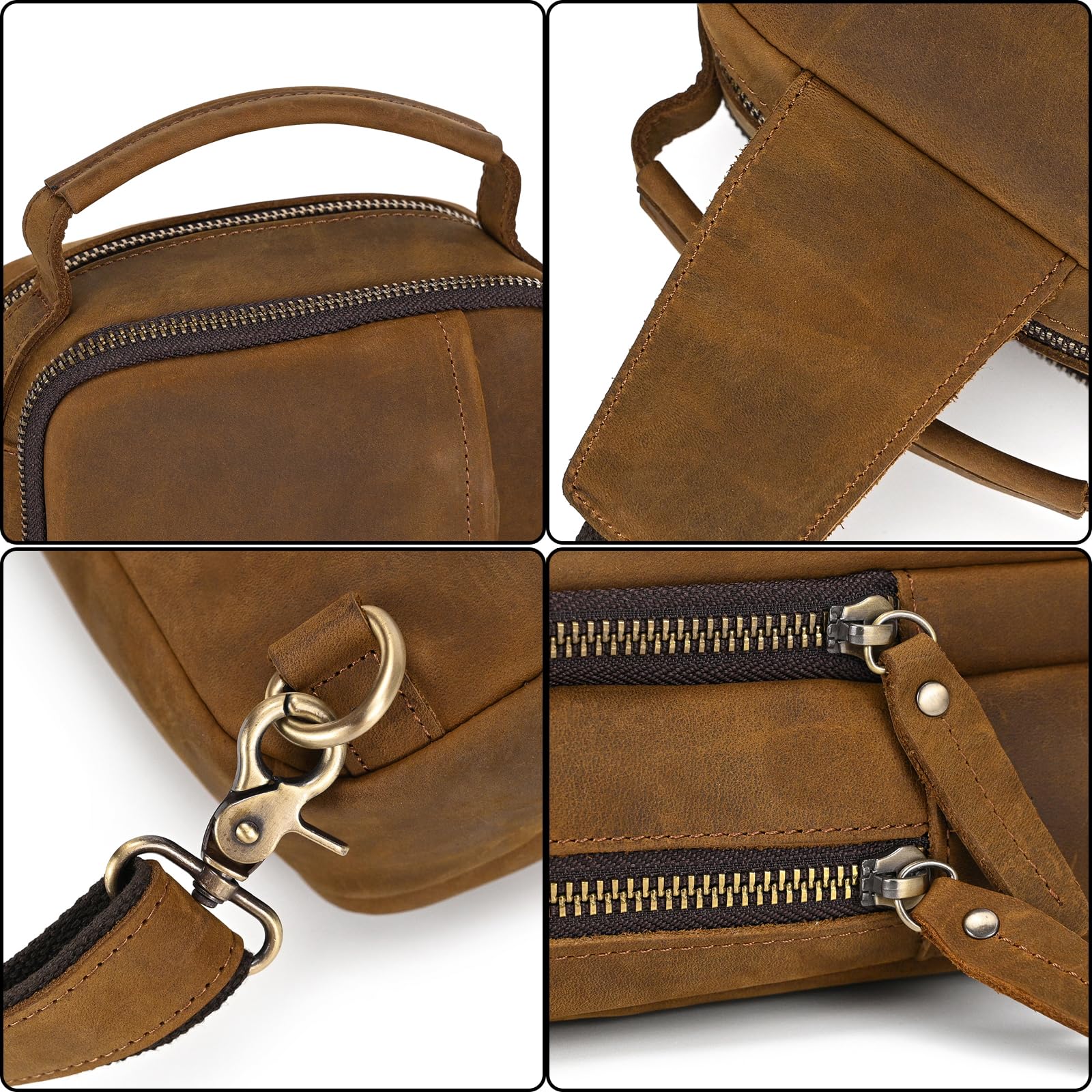 Sling Bag skórzana torba na ramię torba na ramię męska torba na brzuch plecak