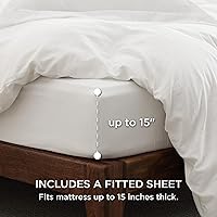 Vista 274 de Bedsure - Juego de ropa de cama de 2 piezas con 1 funda de edredón y 1 funda de almohada, extrasuave, prelavado, con cremallera, sin edredón