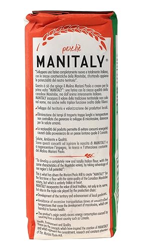 Miniatura 3 de Manitaly Manitoba Tipo 0? Harina hecha con trigo 100% italiano 2.2 lbs (1 kg)