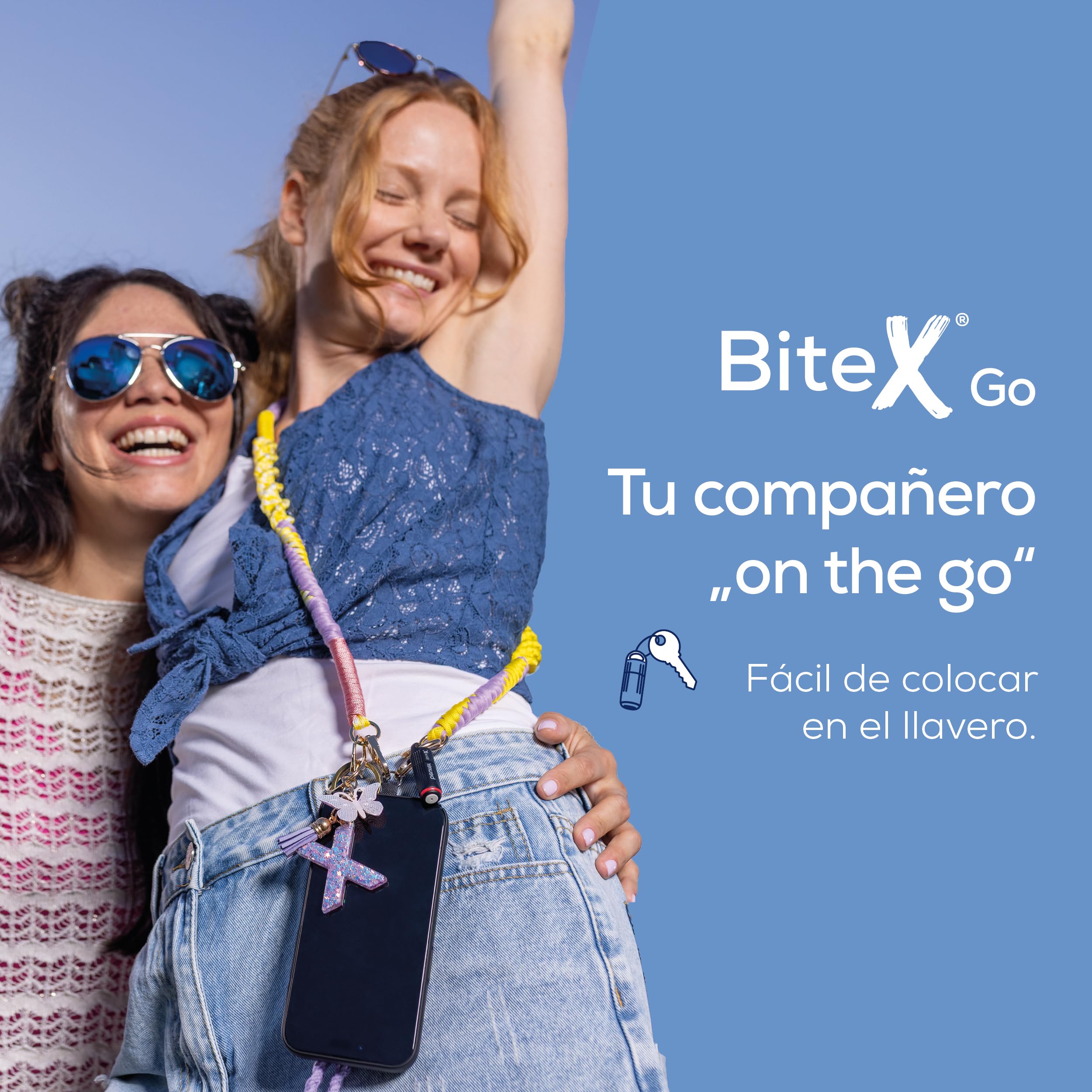 Beurer BiteX Go Deep Black Aparato contra picaduras de insectos para smartphone, tratamiento de mordeduras y picaduras, alivia el picor, para móvil Android y iPhone (USB‑C), con luz