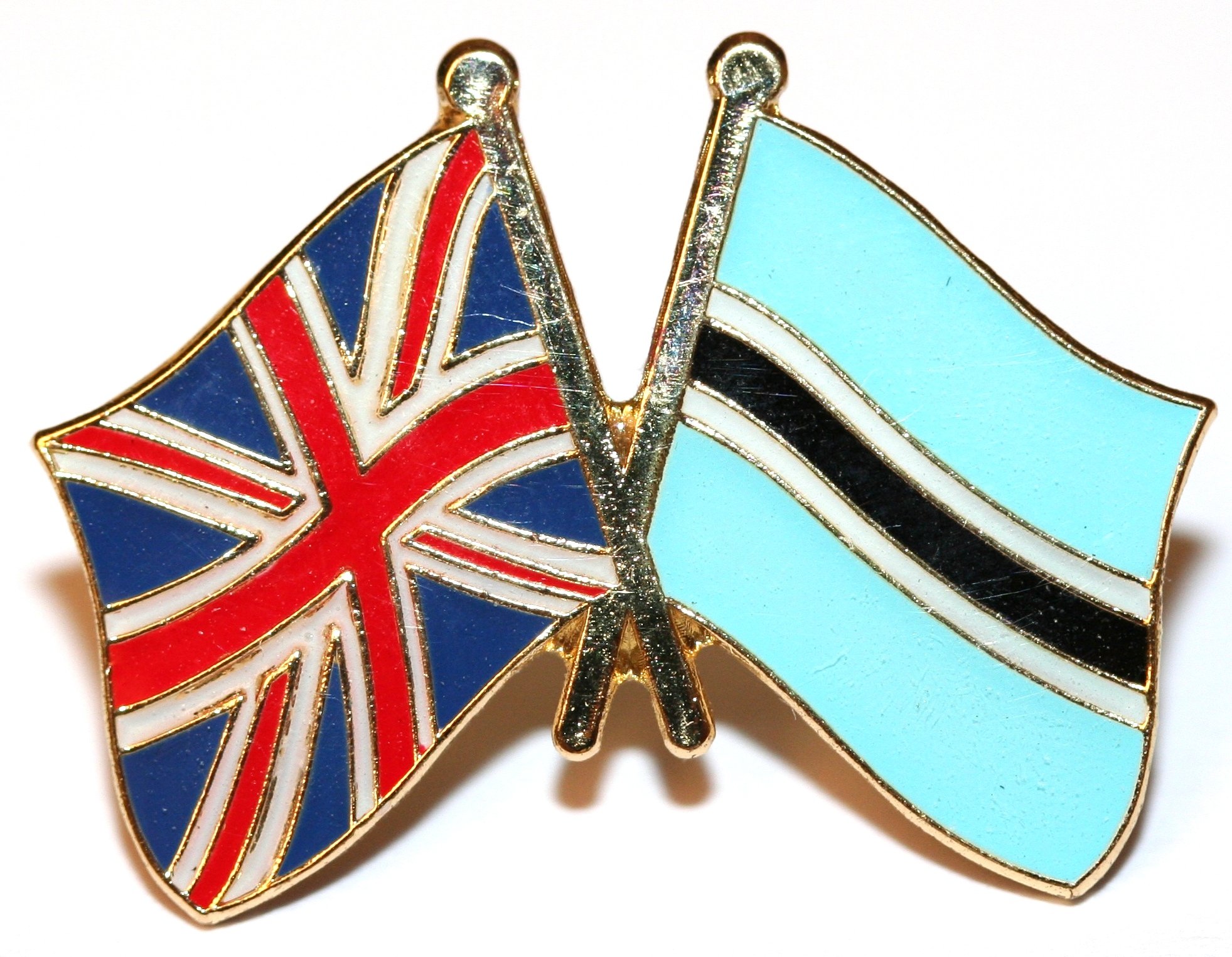 UK & Botswana Friendship Flag Pin Badge