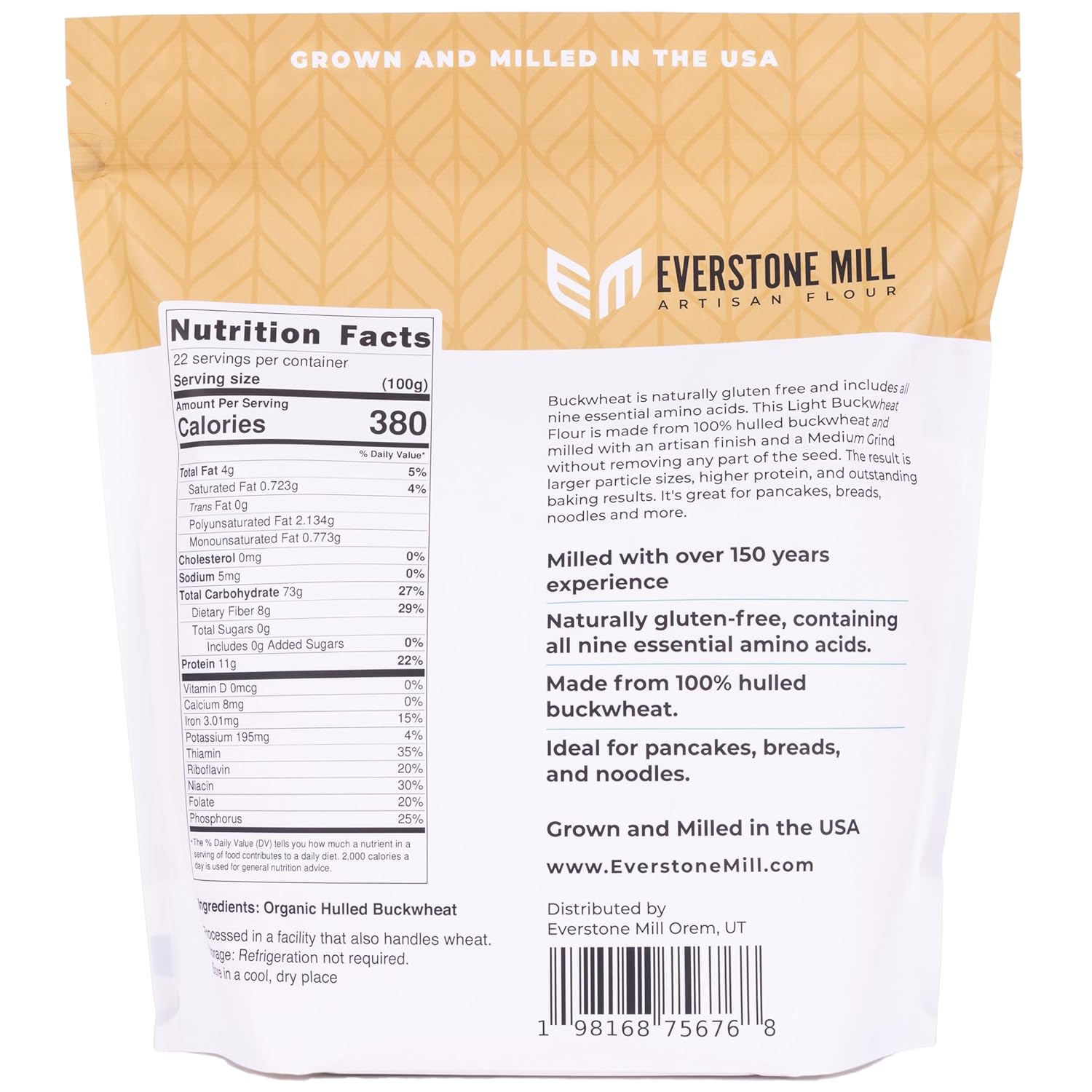 Buckwheat Flour | 5 LBS | Premium Quality Organic | Light/White | Medium Grind - Image 2