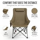 HACER Compact Folding Chair with Heavy Duty Metal Frame 3 Adjustable Positions Portable Lightweight Foldable Seat for Outdoor Camping Hiking Fishing Garden Beach Picnic Travelling (Pack of 1, Khaki) gallery image