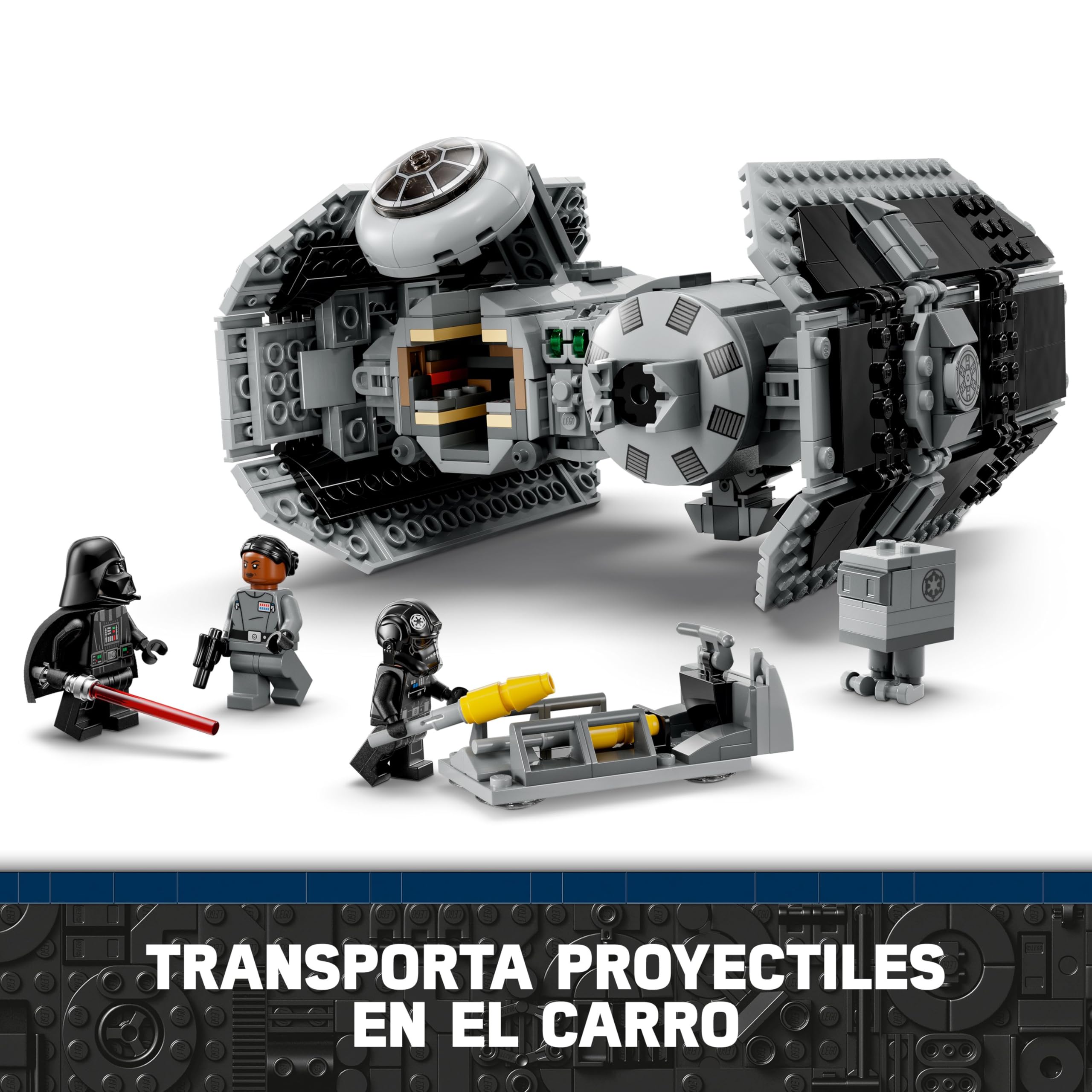 LEGO Star Wars 75347 Bombardero Tie - Maqueta de Caza Estelar para Construir - Droide Gonk y Minifigura de Darth Vader con Espada Láser de Juguete - Regalo para Niños de 9+ Años
