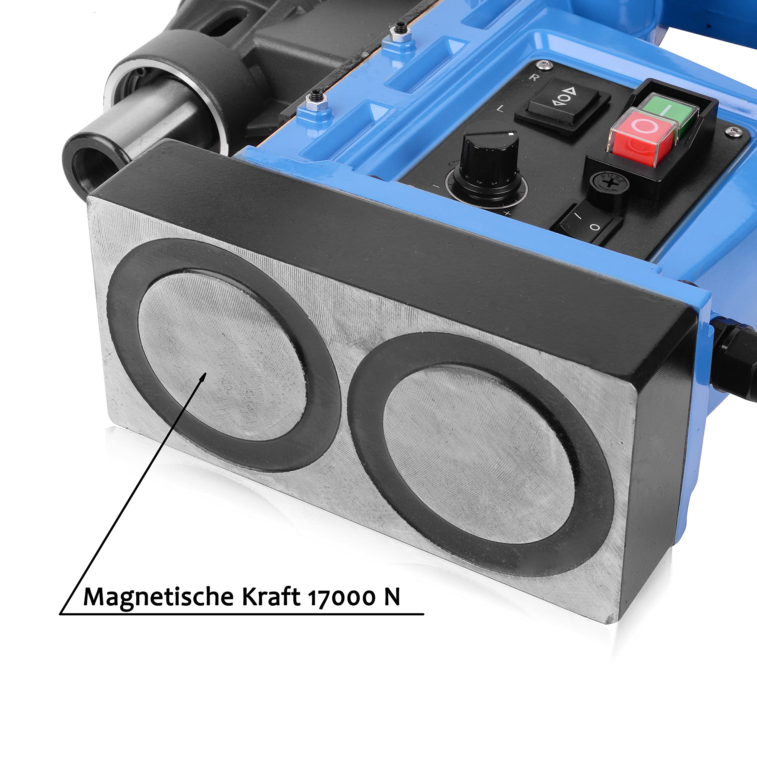 STAKO SCY-2800RE - Taladro magnético (máx. 80 mm, 2050 W, con maletín, fuerza magnética 17000 N, 17 kg, 17 kg, para trabajar metales con portabrocas, juego 1)
