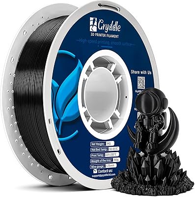 23 – Gryddle PLA Filament,1.75mm,1KG Roll,Ideal for Decorative 3D Printing,FDM Compatible (1000g Pla Black)