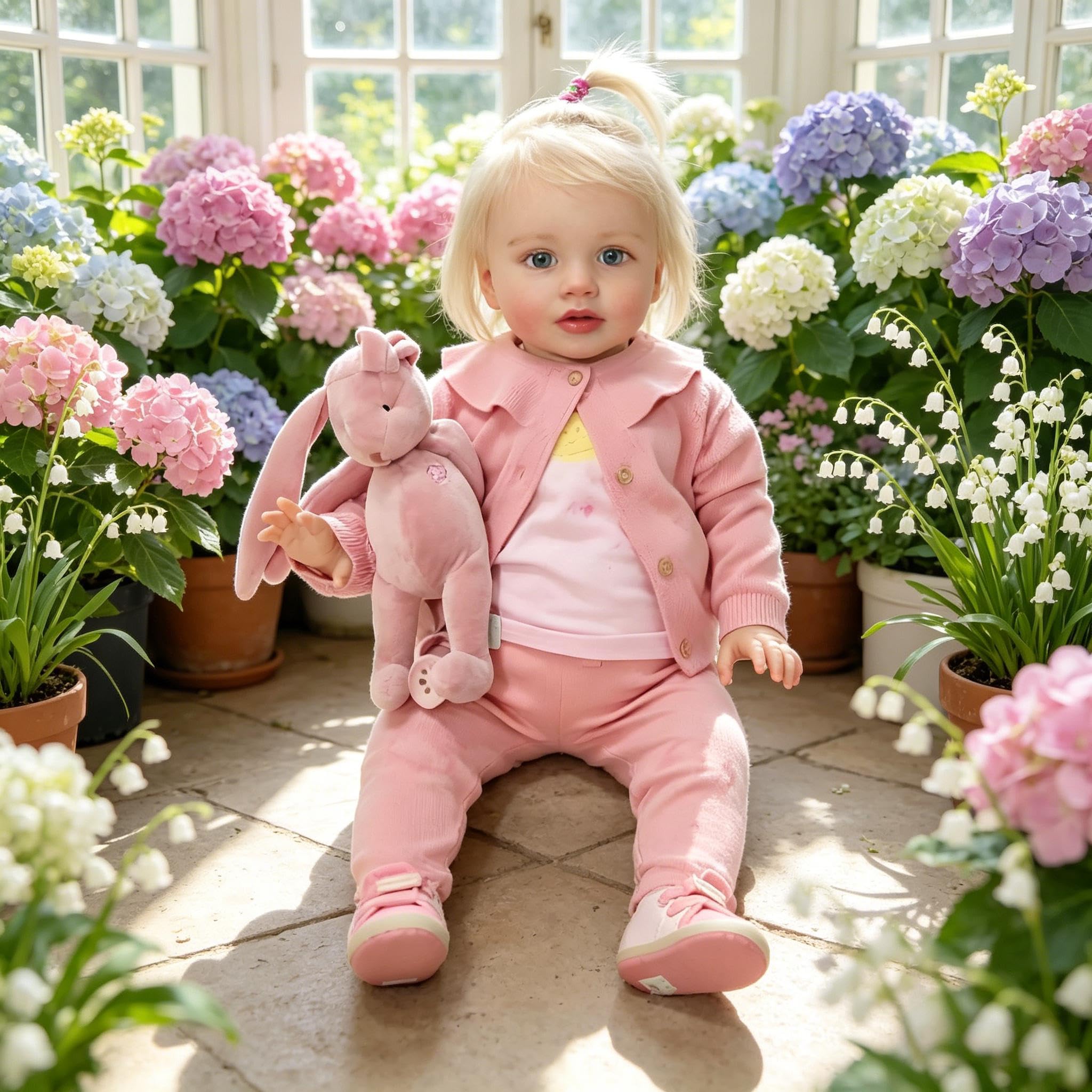 RXDOLL Reborn-Babypuppe, 66 cm, weicher Vinyl-Stoffkörper, lebensecht, für Neugeborene, Kleinkinder, handgewurzeltes blondes Haar, realistisches Spielzeug für Kinder ab 3 Jahren