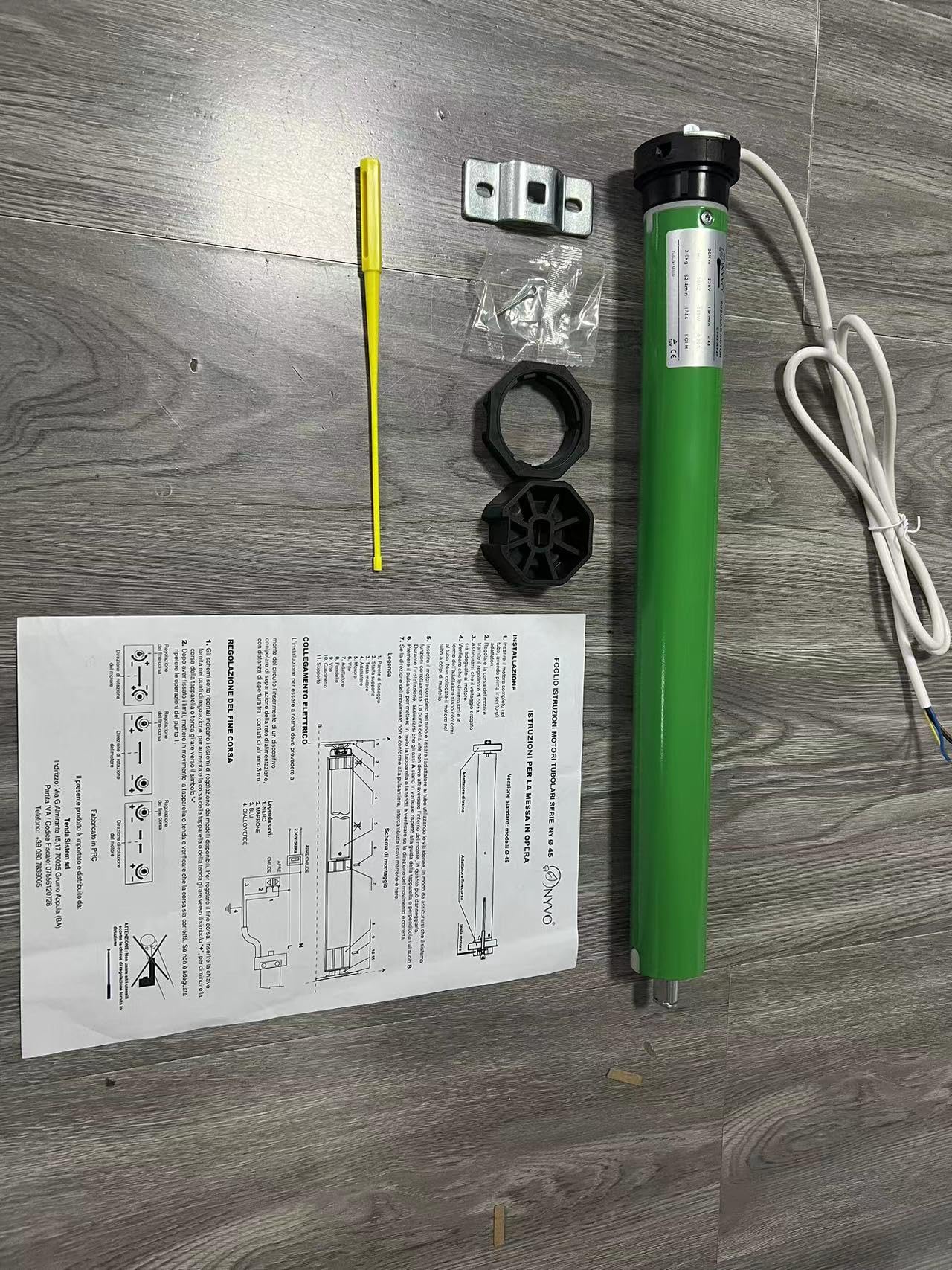 Kit Motorizzazione Tapparelle 100 kg 50 Nm RISPARMIO ENERGETICO Varie Misure RULLO REGOLABILE Motore per tapparelle Completo di Accessori (da 160 cm a 195 cm)