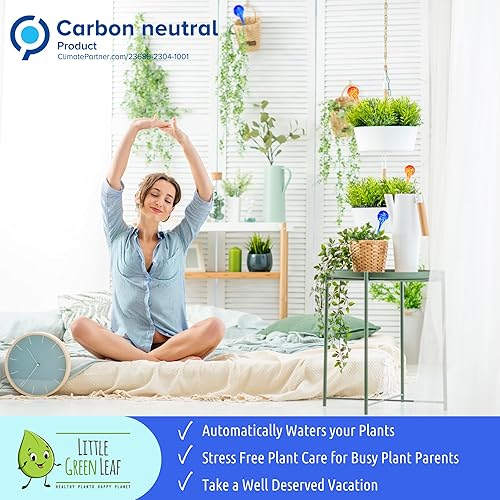 Miniatura 9 de LGL - Globos de riego para plantas, globos de riego automático. Insertos decorativos de riego automático hechos de vidrio duradero soplado a mano.