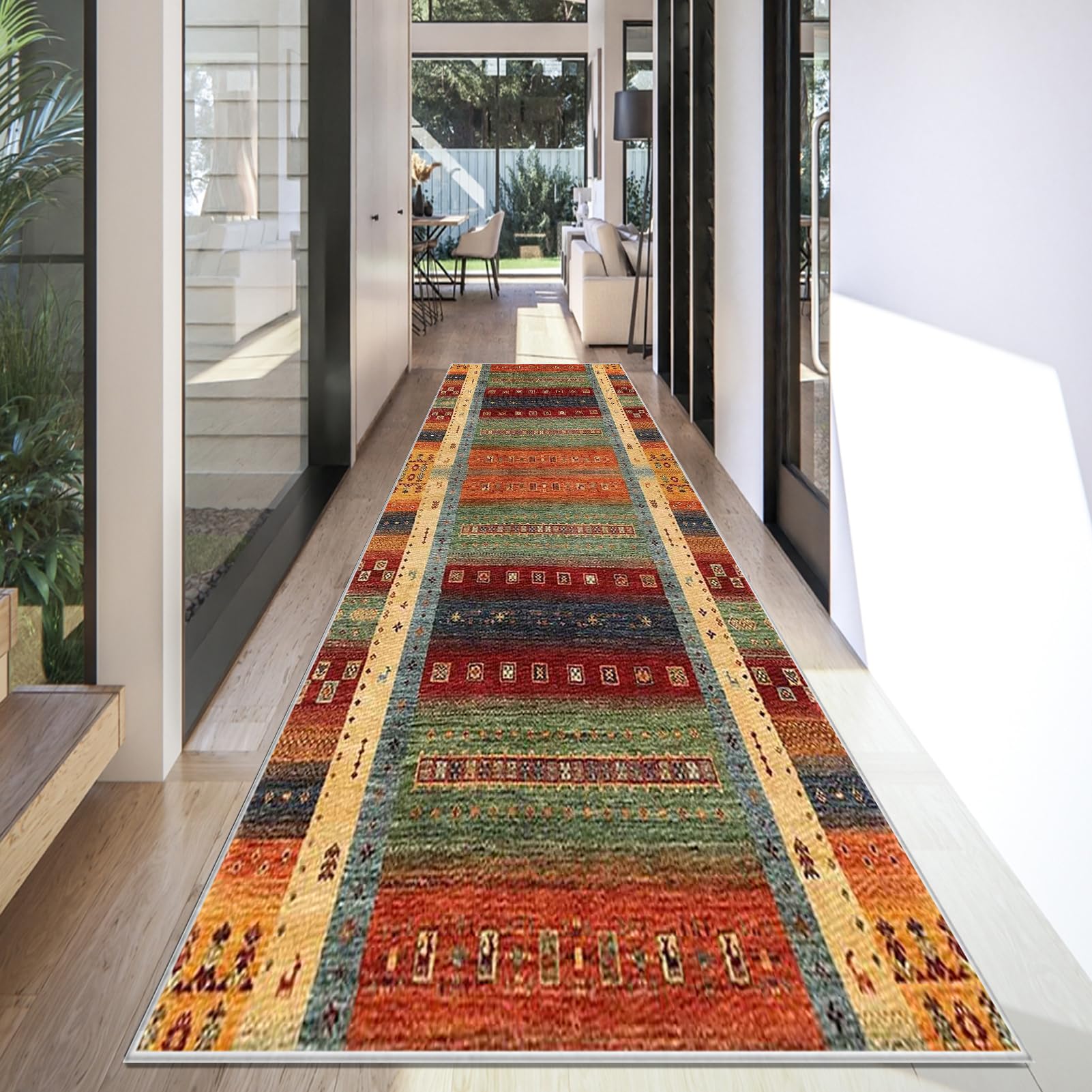 Dywany na korytarz, antypoślizgowe, długie, 120 x 300 cm, zmywalne, mata kuchenna, wytrzymała, do przedpokoju, wąskie dywany, wycieraczka do wnętrz, wejścia, kuchni, pralni