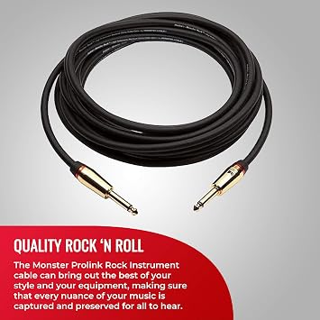 Monster MROCK2W3 3 Ft Prolink Rock Instrument Cable - Straight to Straight